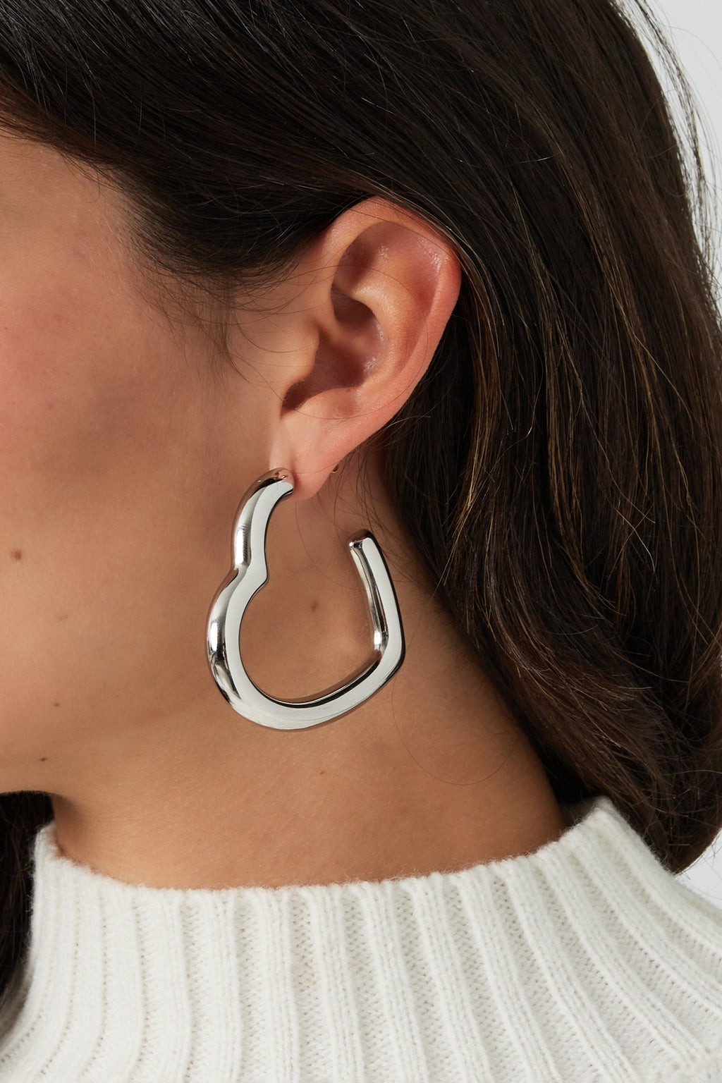 Big Open Heart Earrings