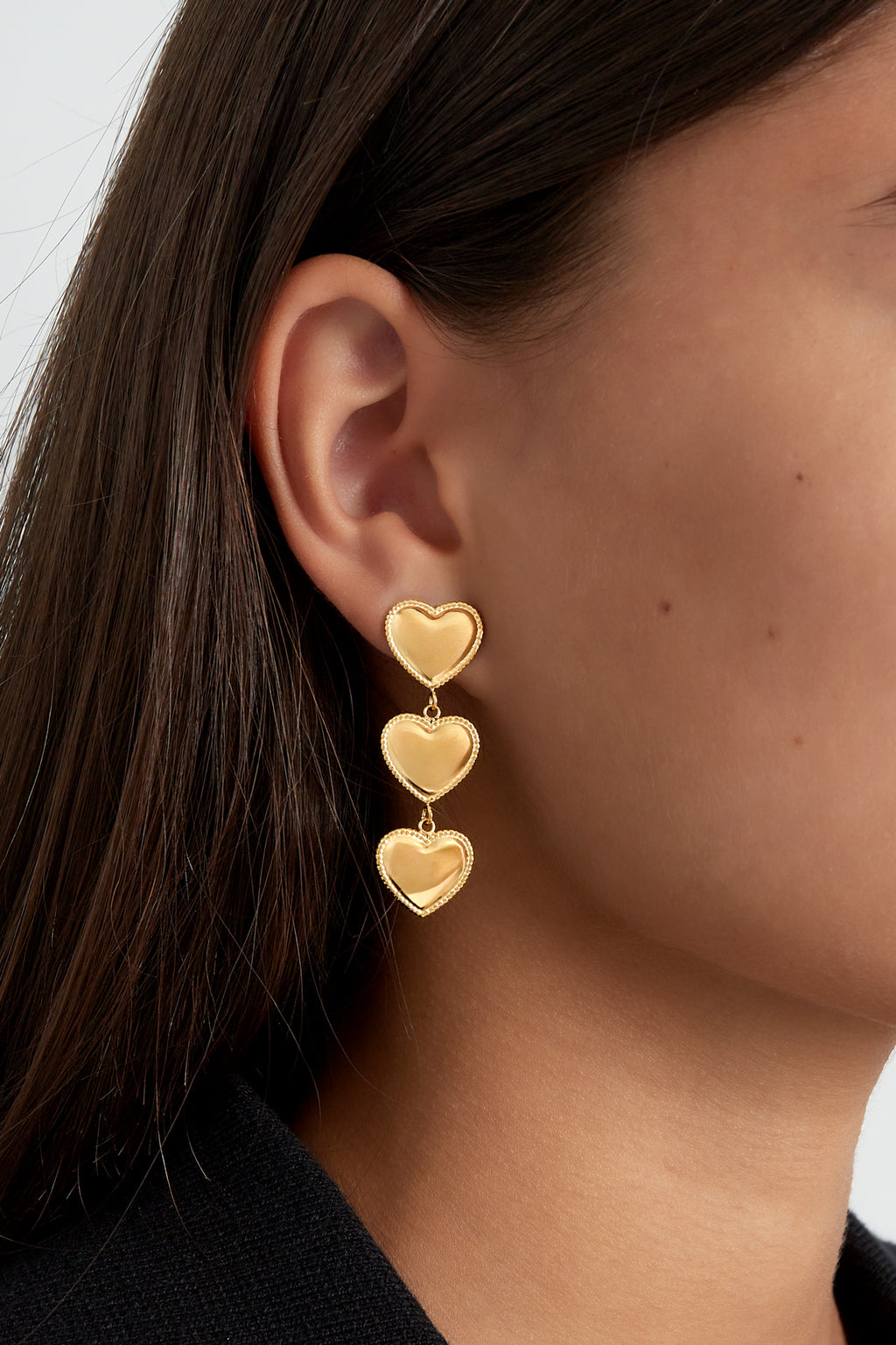 Stack Of Hearts Earrings