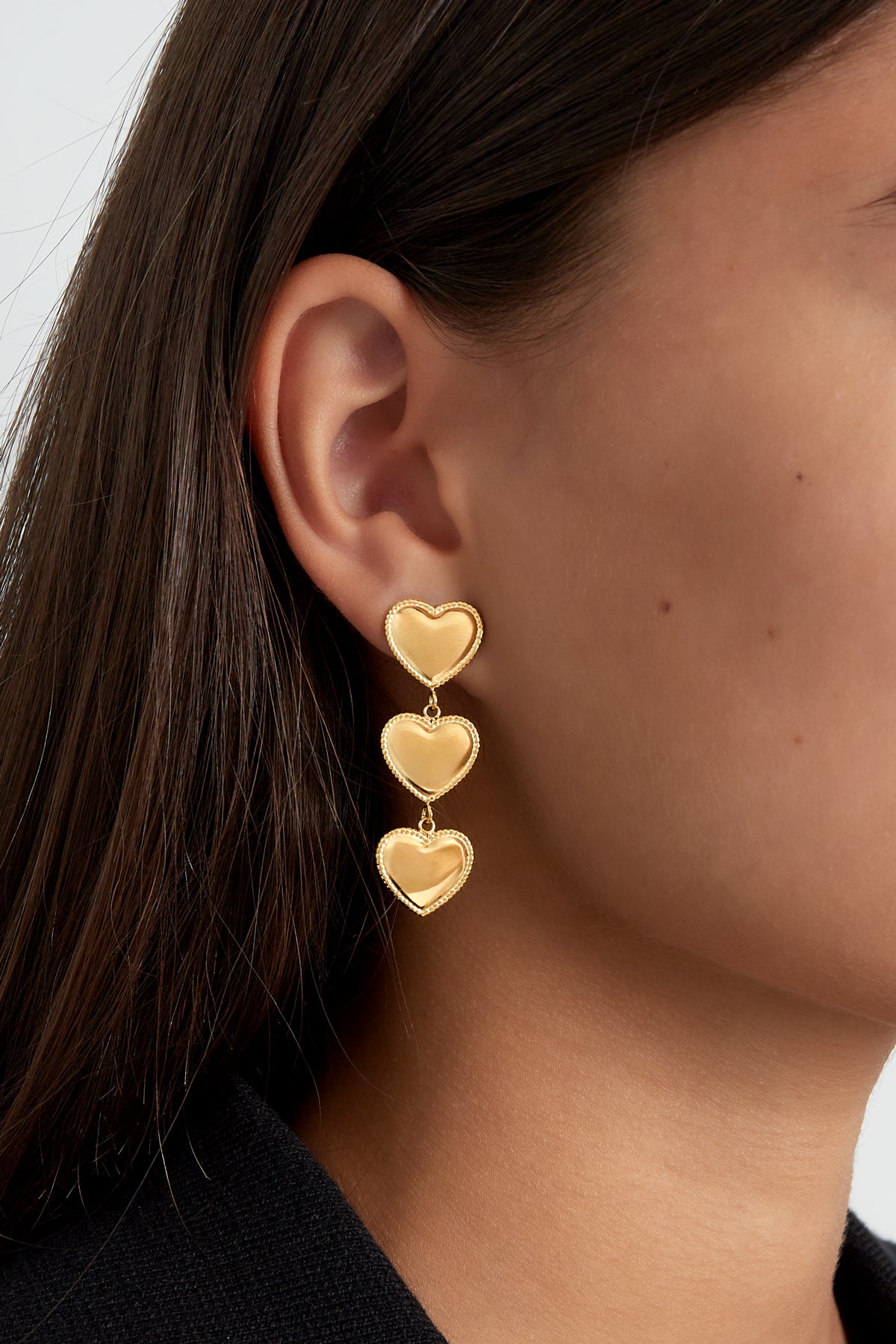 Stack Of Hearts Earrings