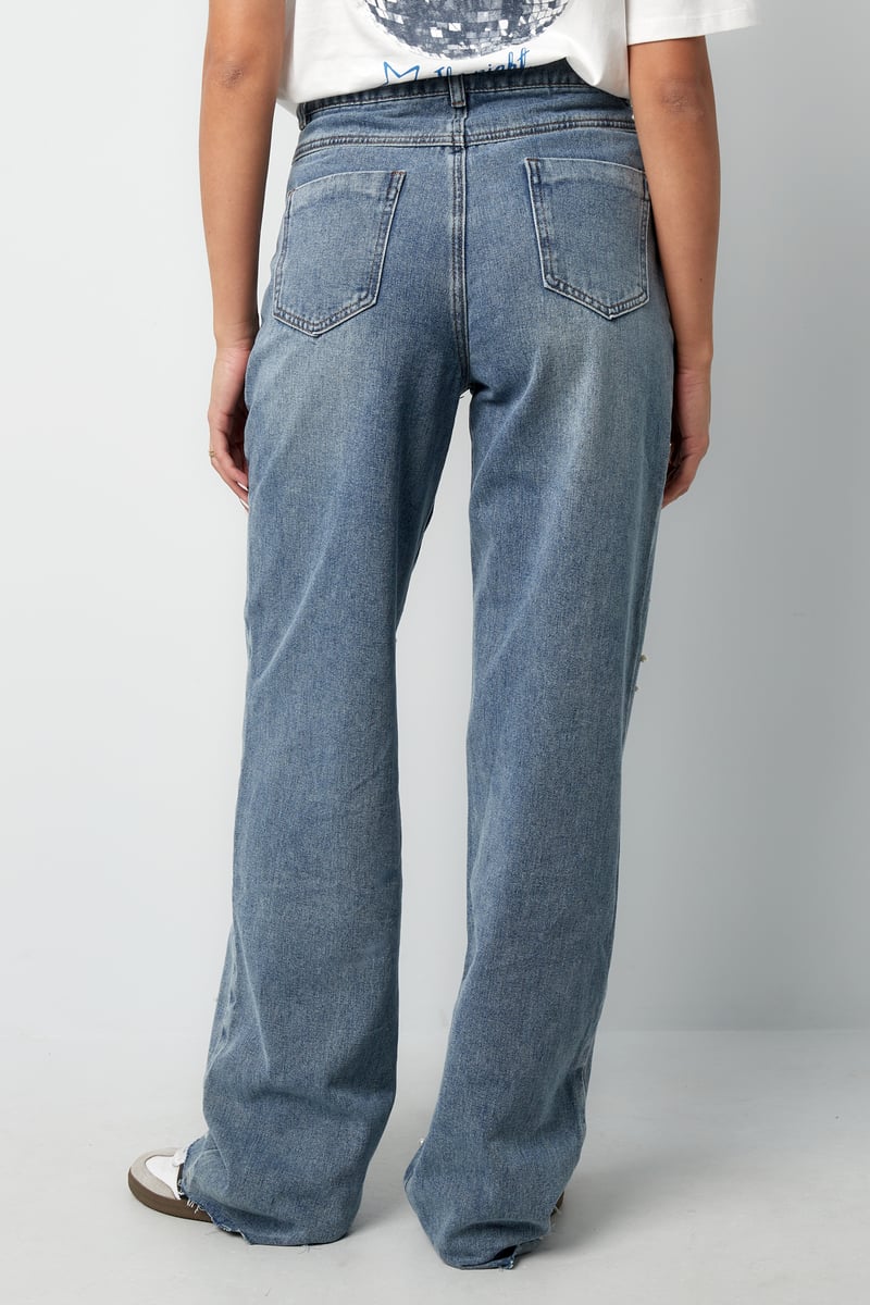 Denim jeans pearl adoration - blue