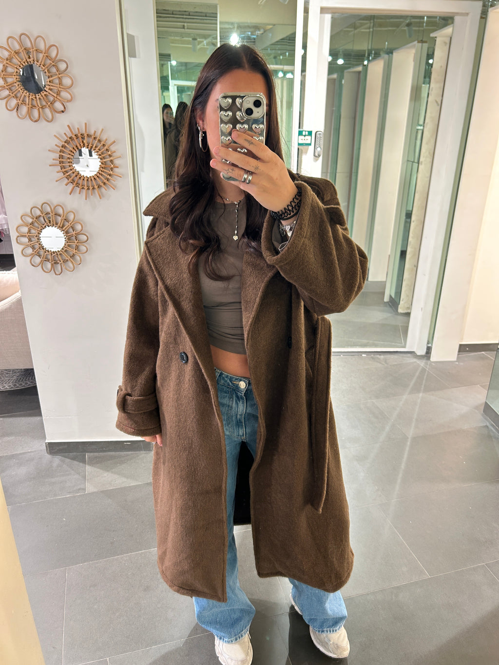 Fluffy Trenchcoat Brown