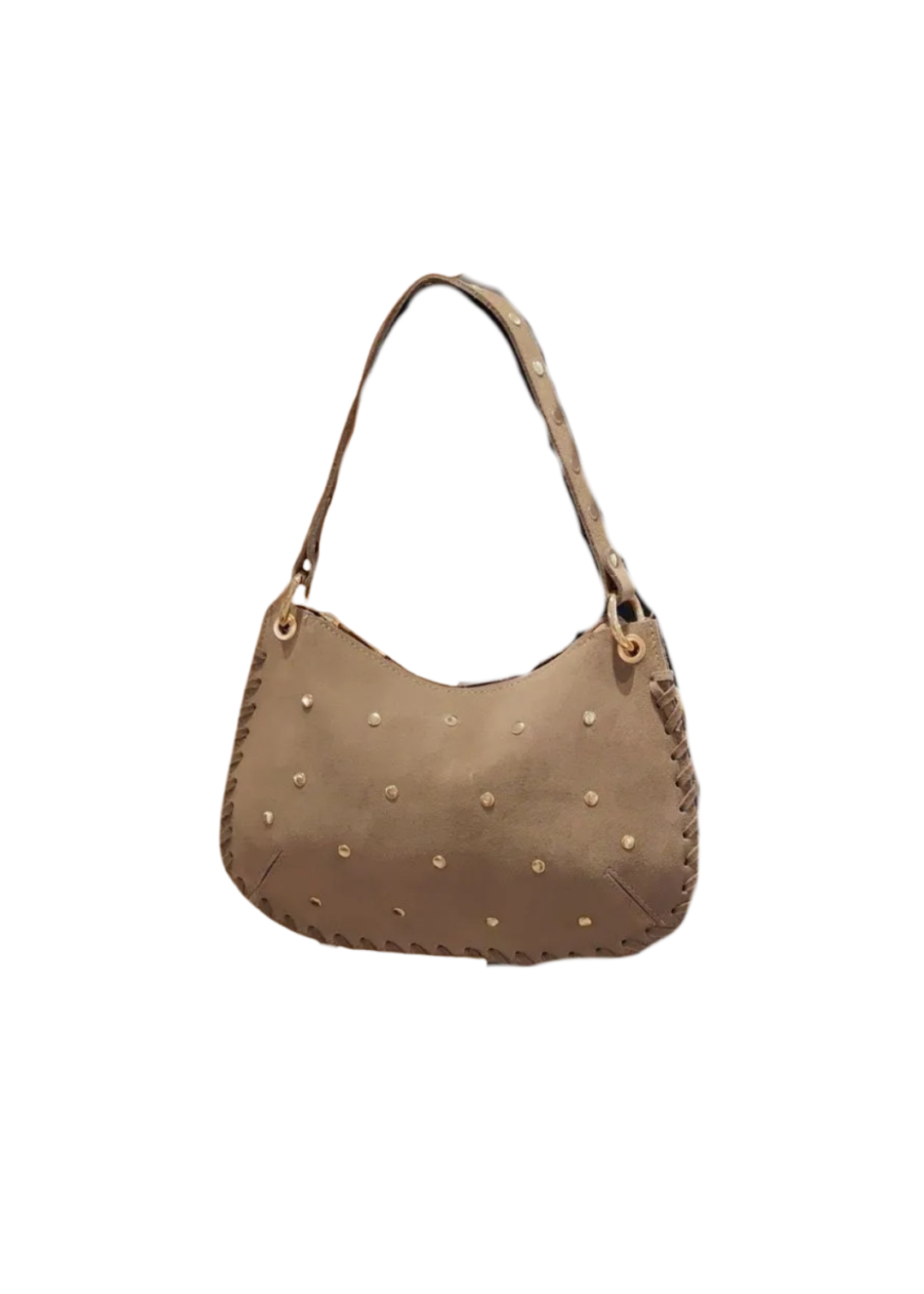 Studs Mini Leather Bag Taupe
