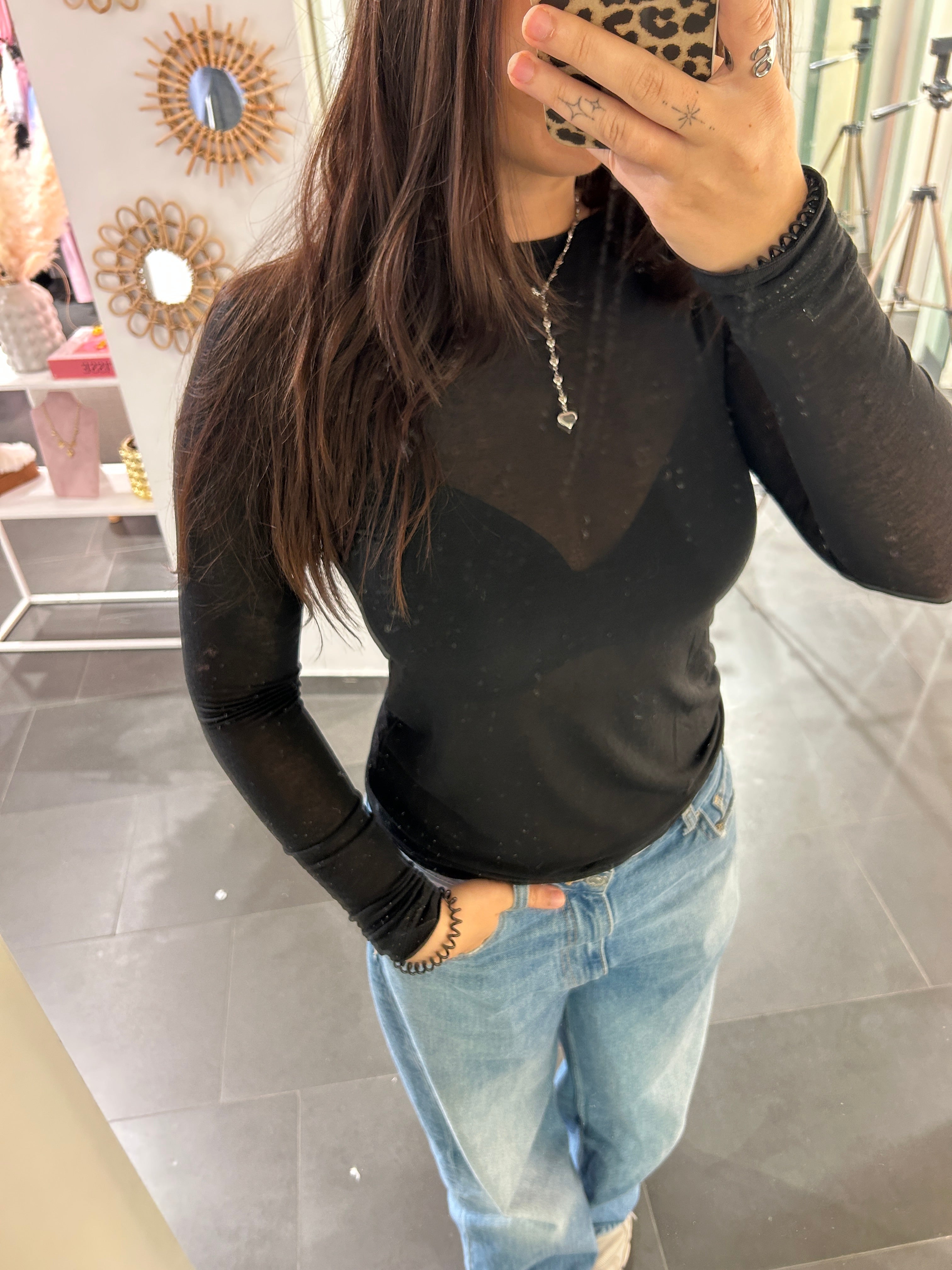 Cashmere Top Black