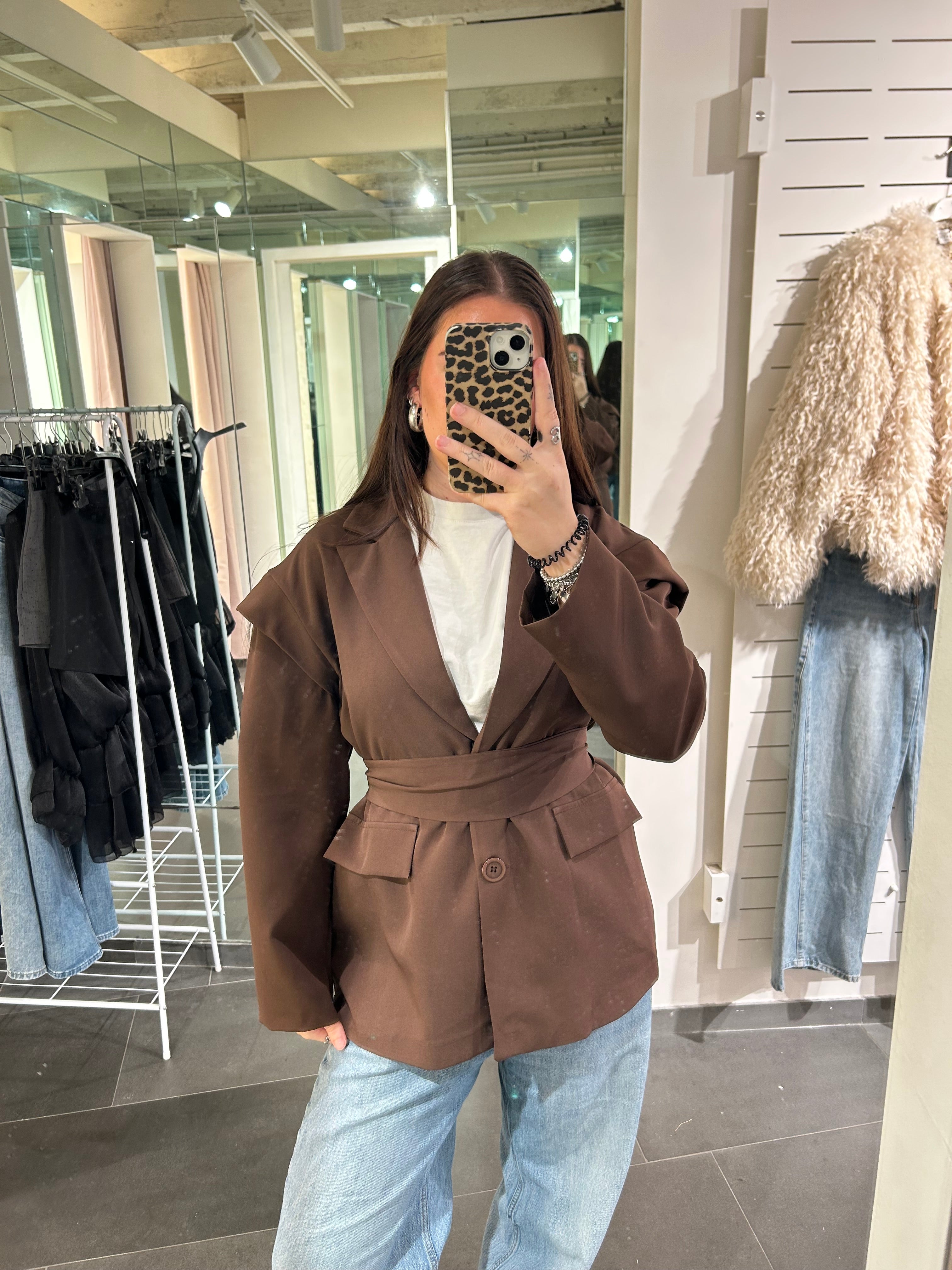 Snatched Blazer Brown