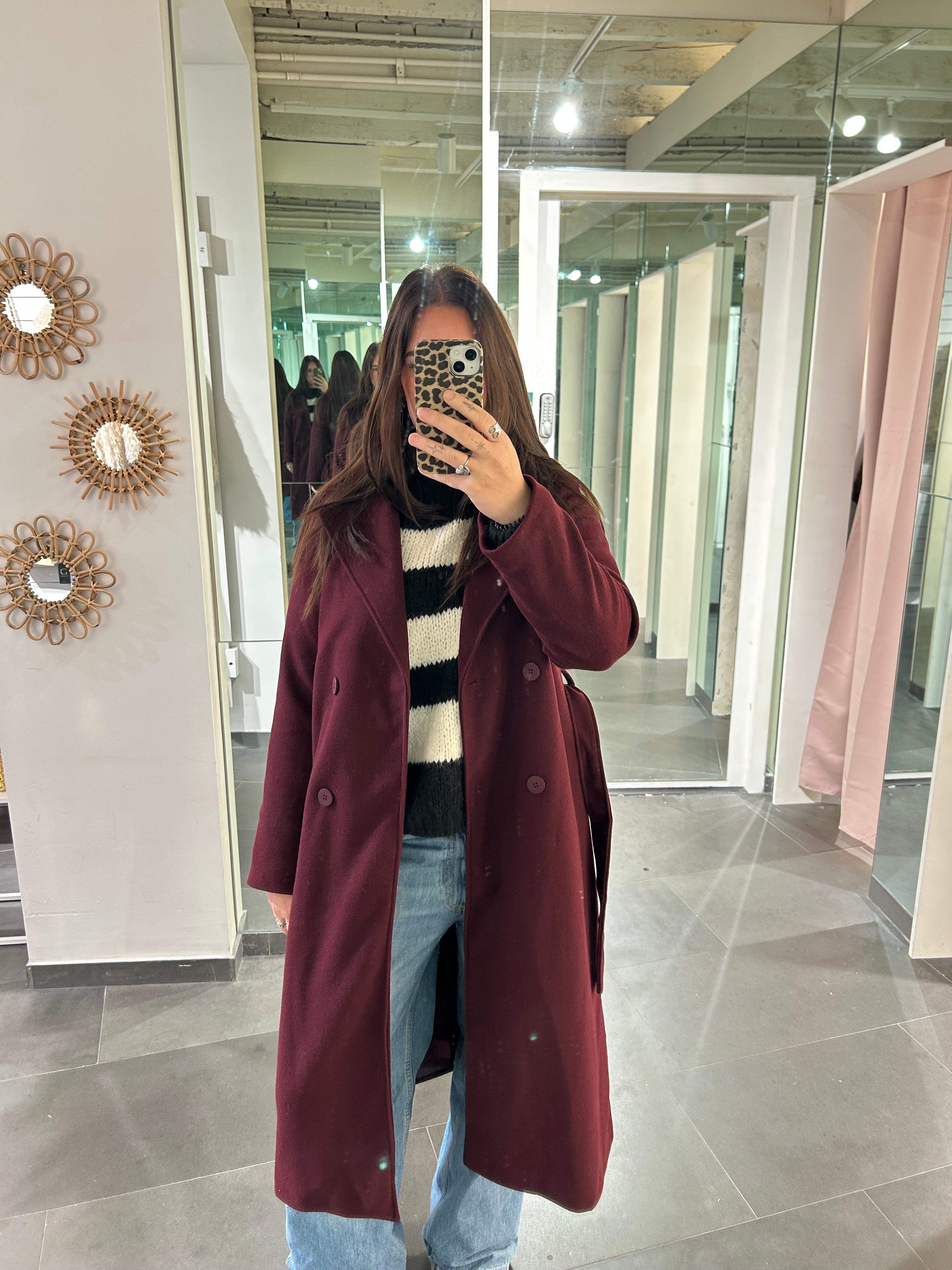 Long Trenchcoat Burgundy