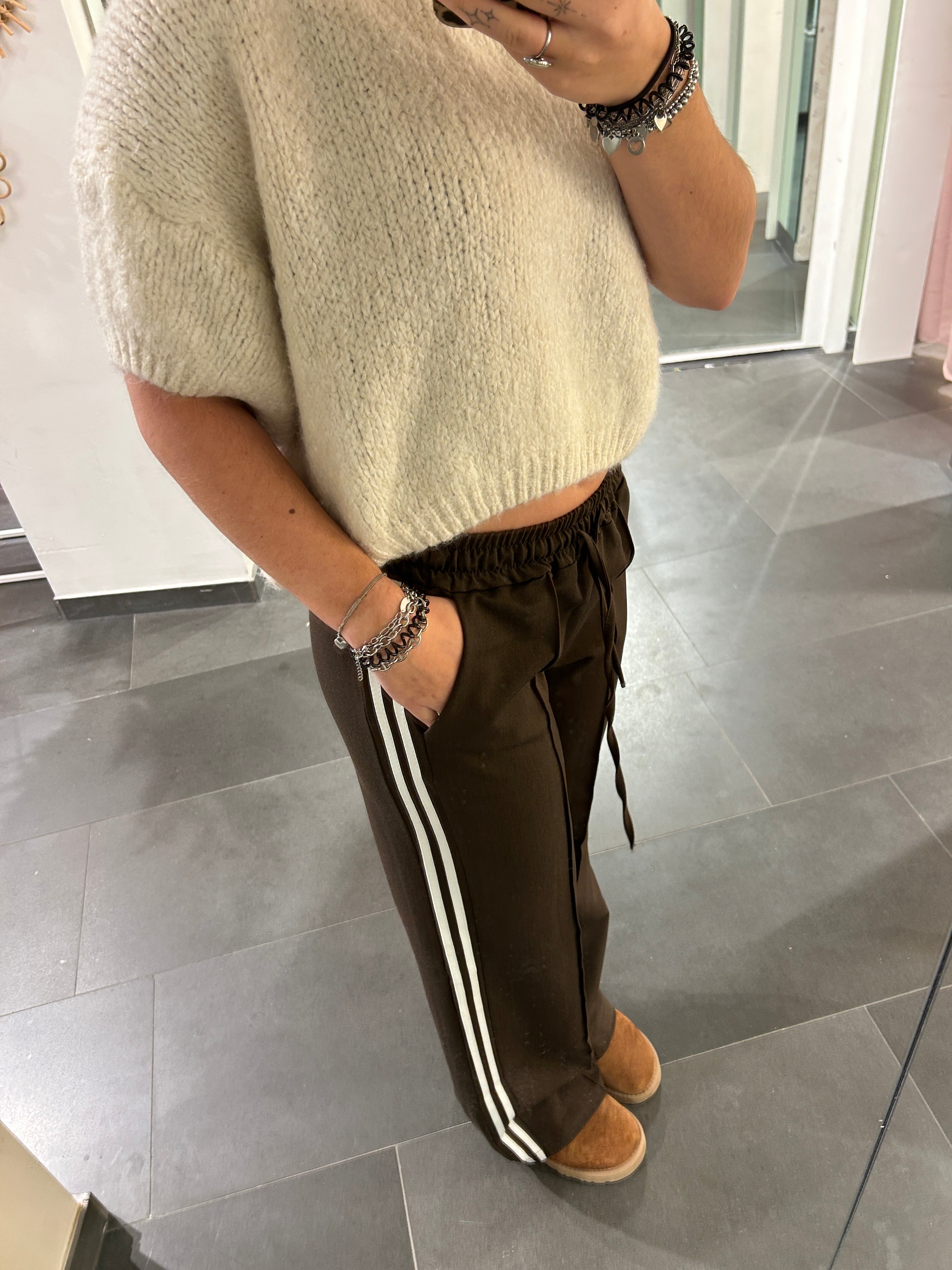 Striped Pants Brown