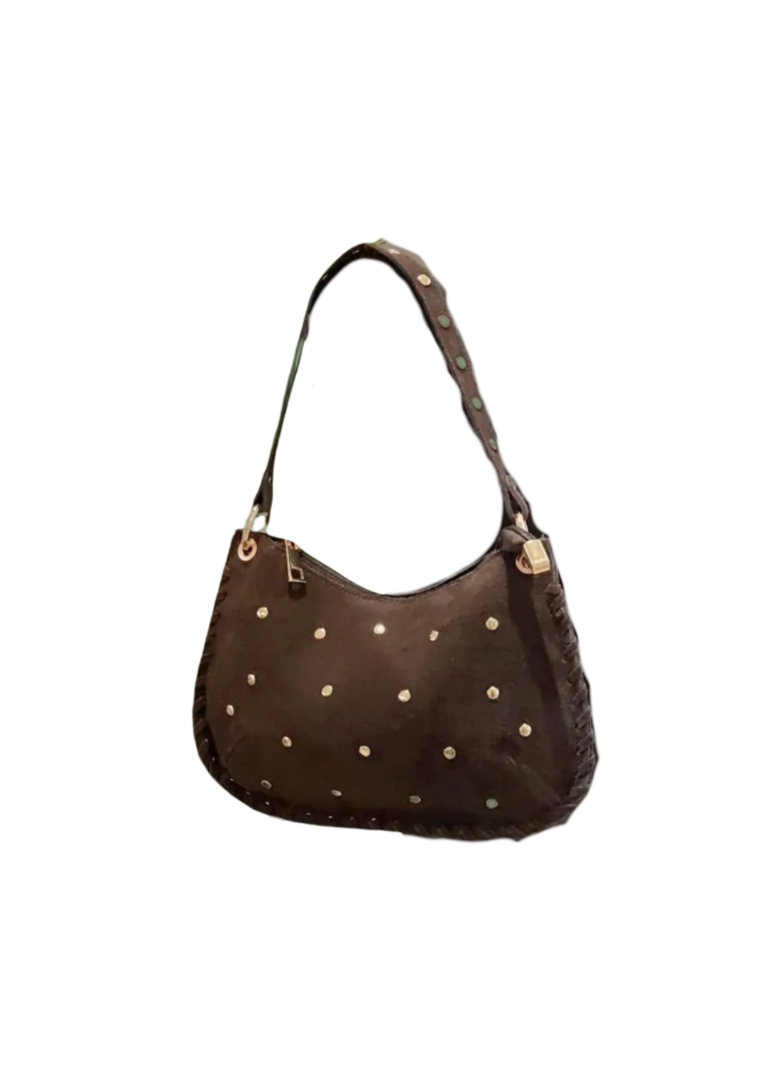 Studs Mini Leather Bag Choco