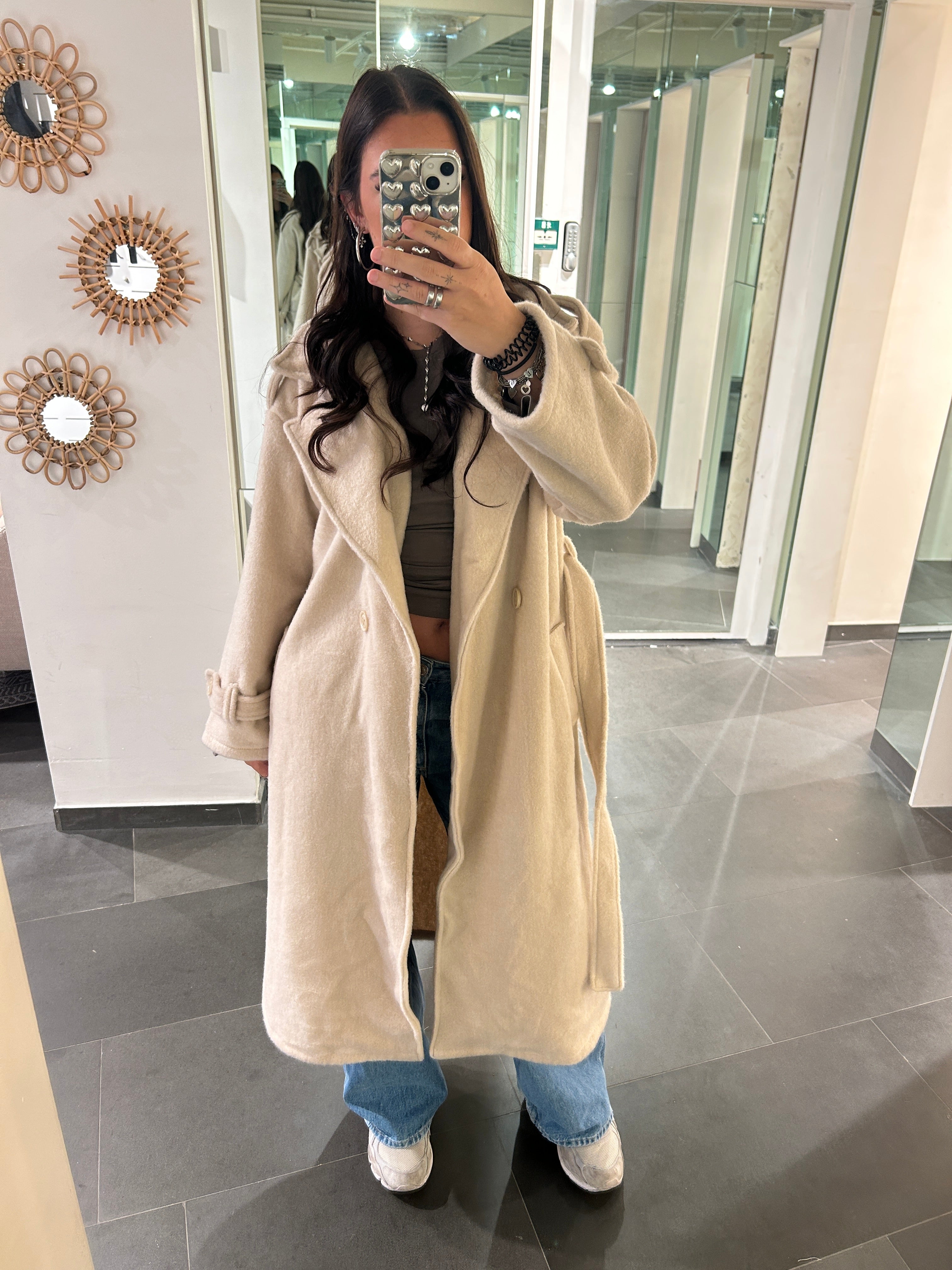 Fluffy Trenchcoat Beige