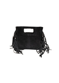 Fringe Leather Bag Small Black