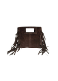 Fringe Leather Bag Small Choco