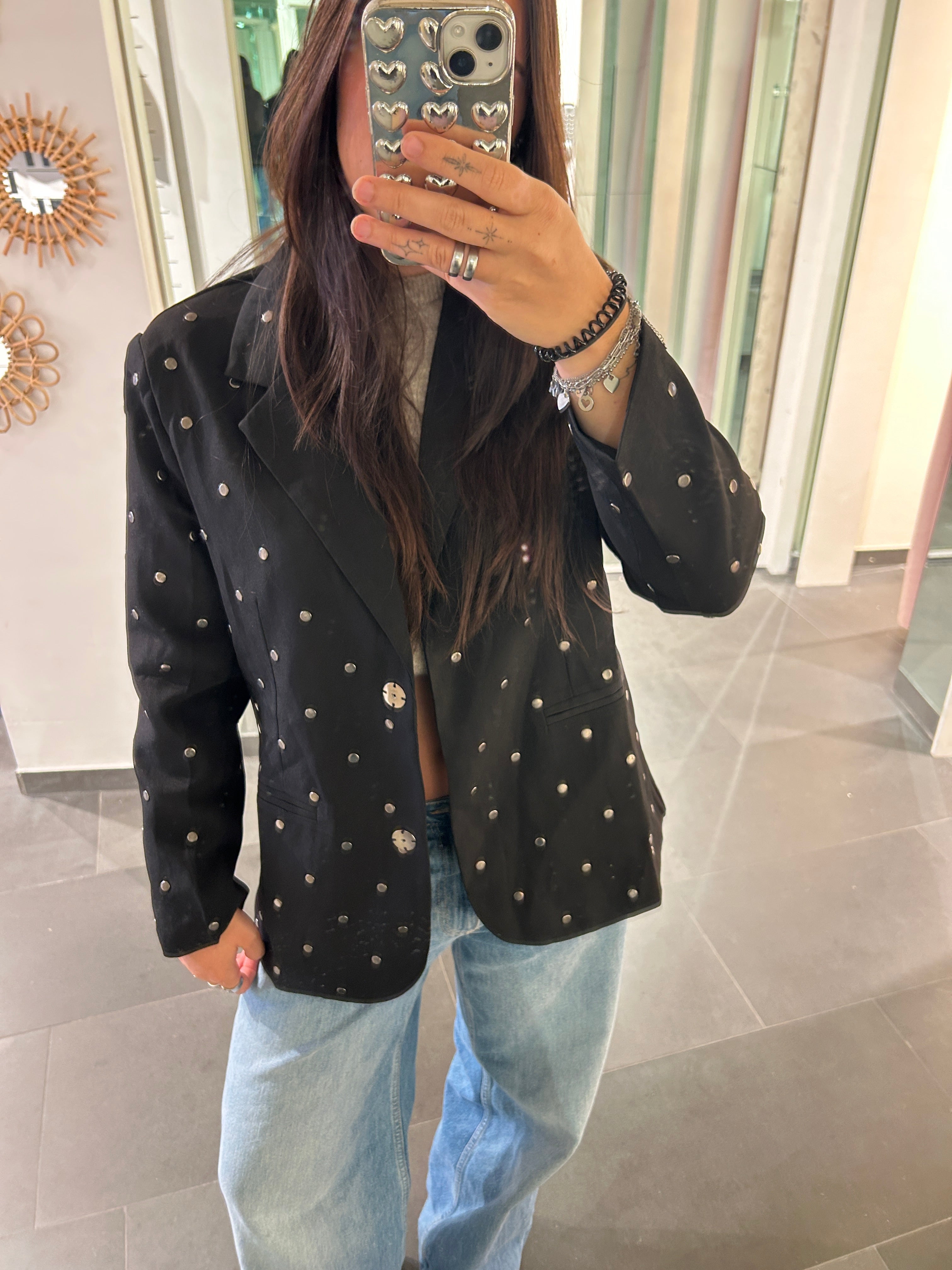 Studs Blazer Black