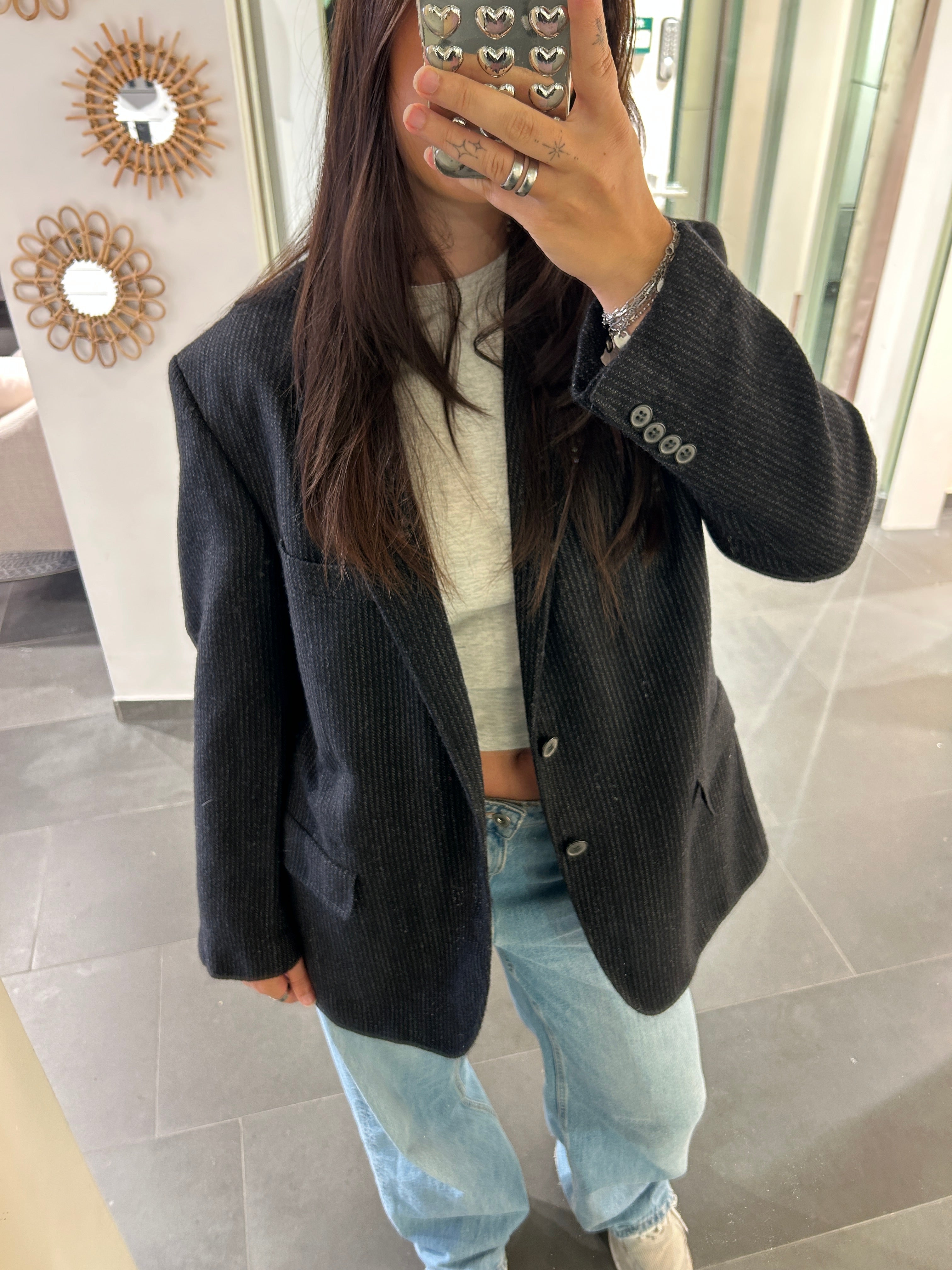 Vintage Blazer Black/Grey