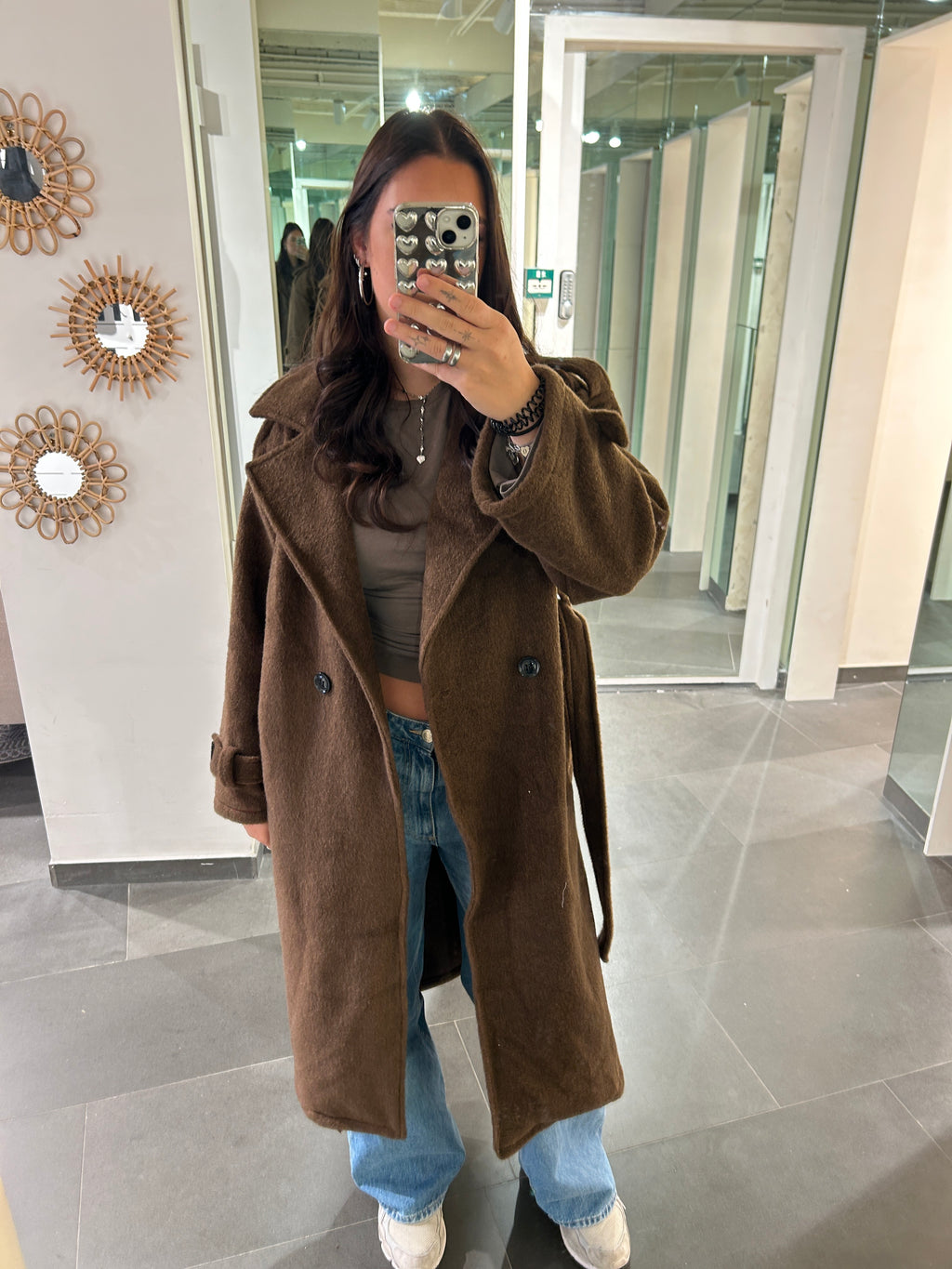 Fluffy Trenchcoat Brown