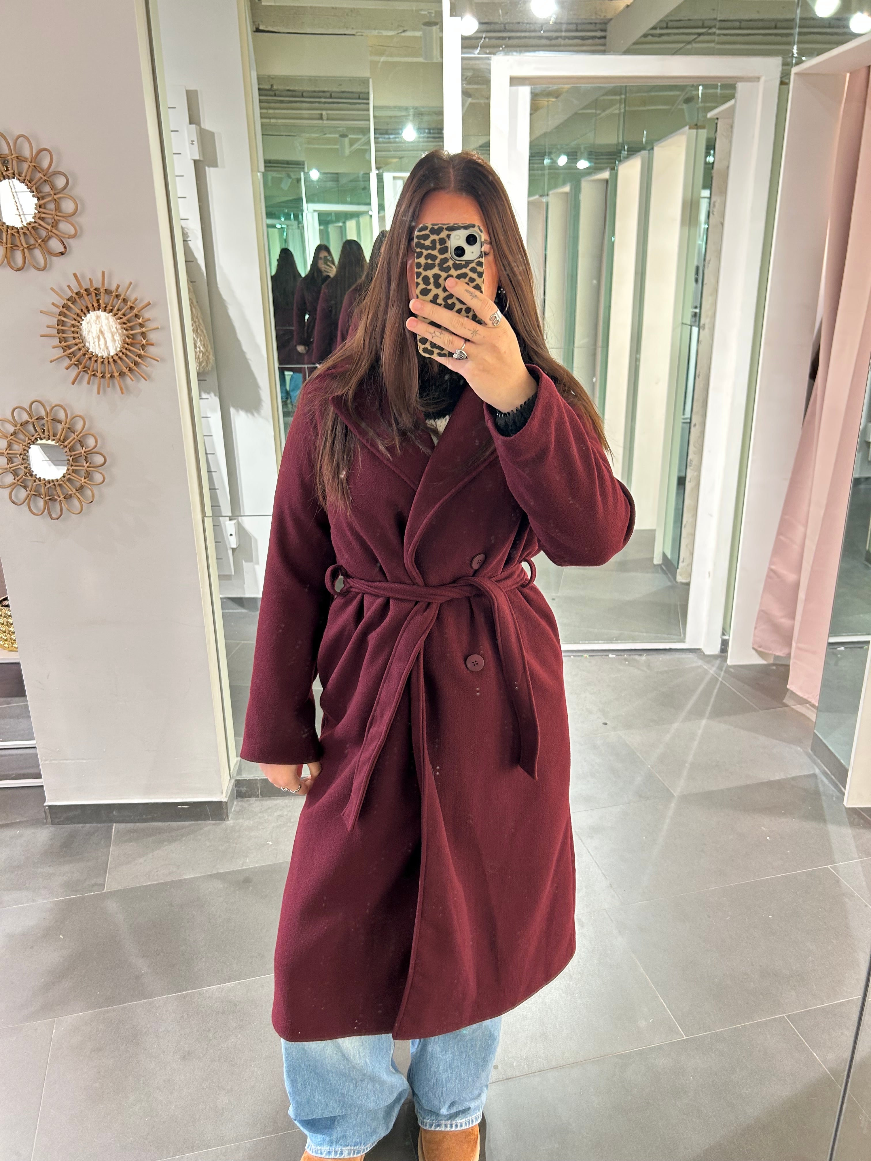 Long Trenchcoat Burgundy