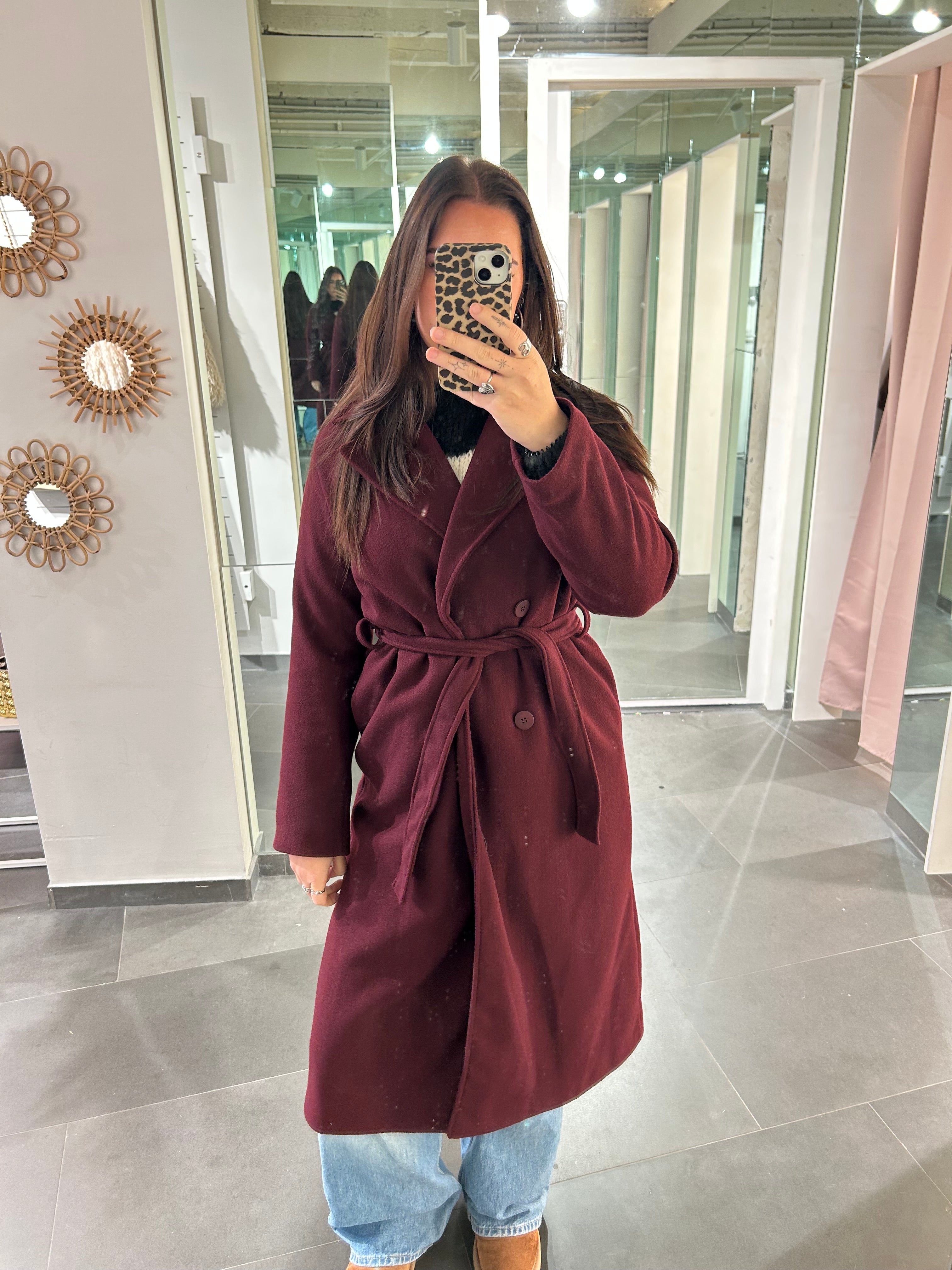 Long Trenchcoat Burgundy