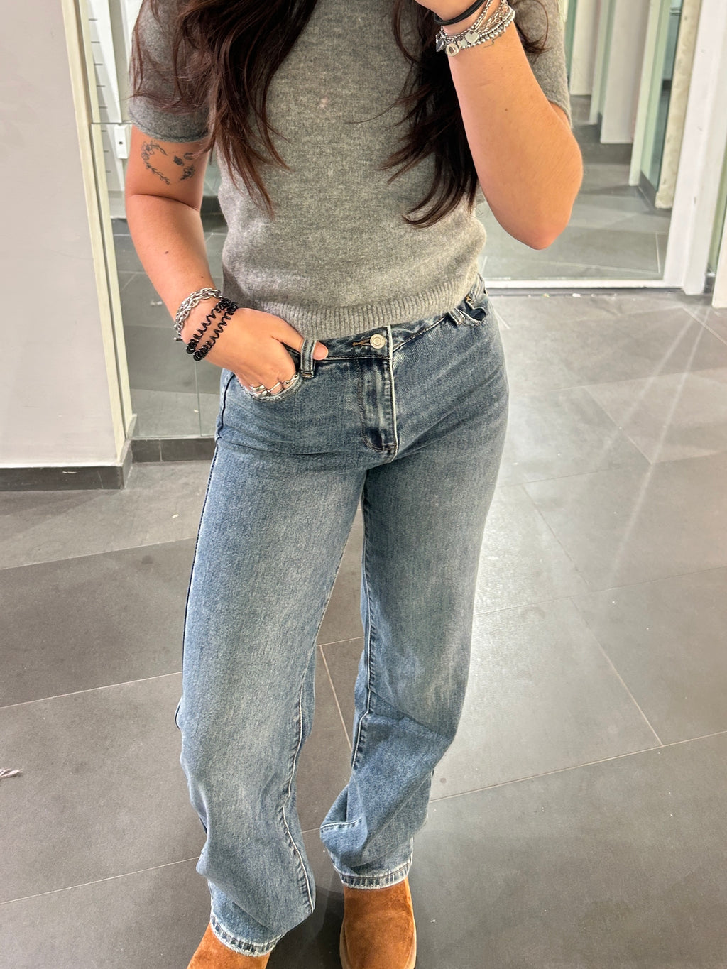 Straight Leg Tall Jeans Dark Blue