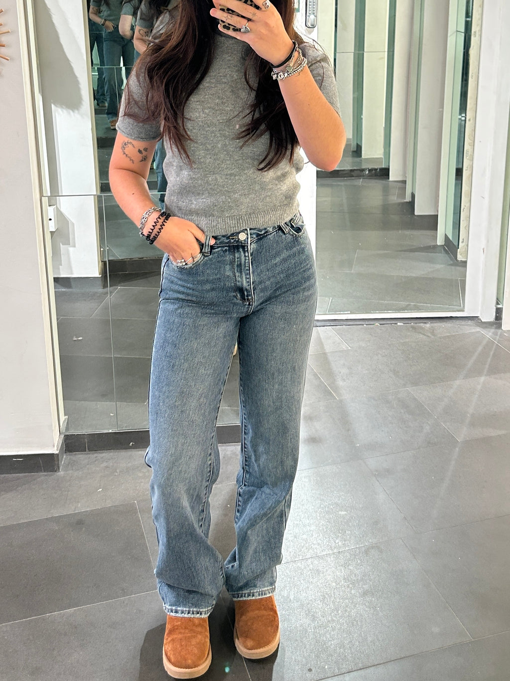 Straight Leg Tall Jeans Dark Blue