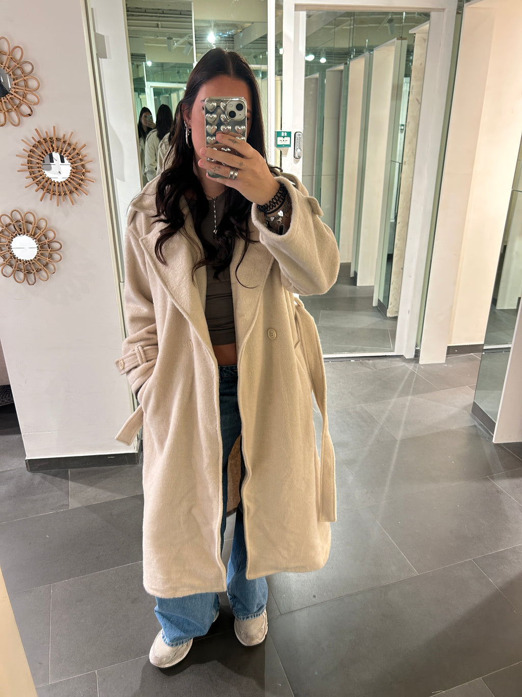 Fluffy Trenchcoat Beige