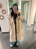 Fluffy Trenchcoat Beige