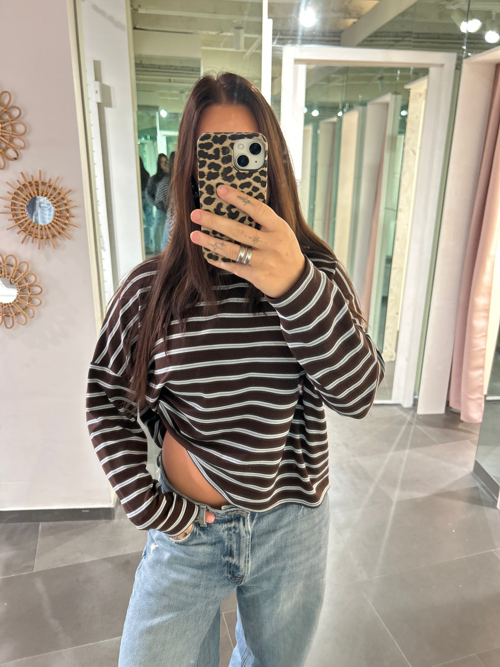 Longsleeve Striped Blue/Brown