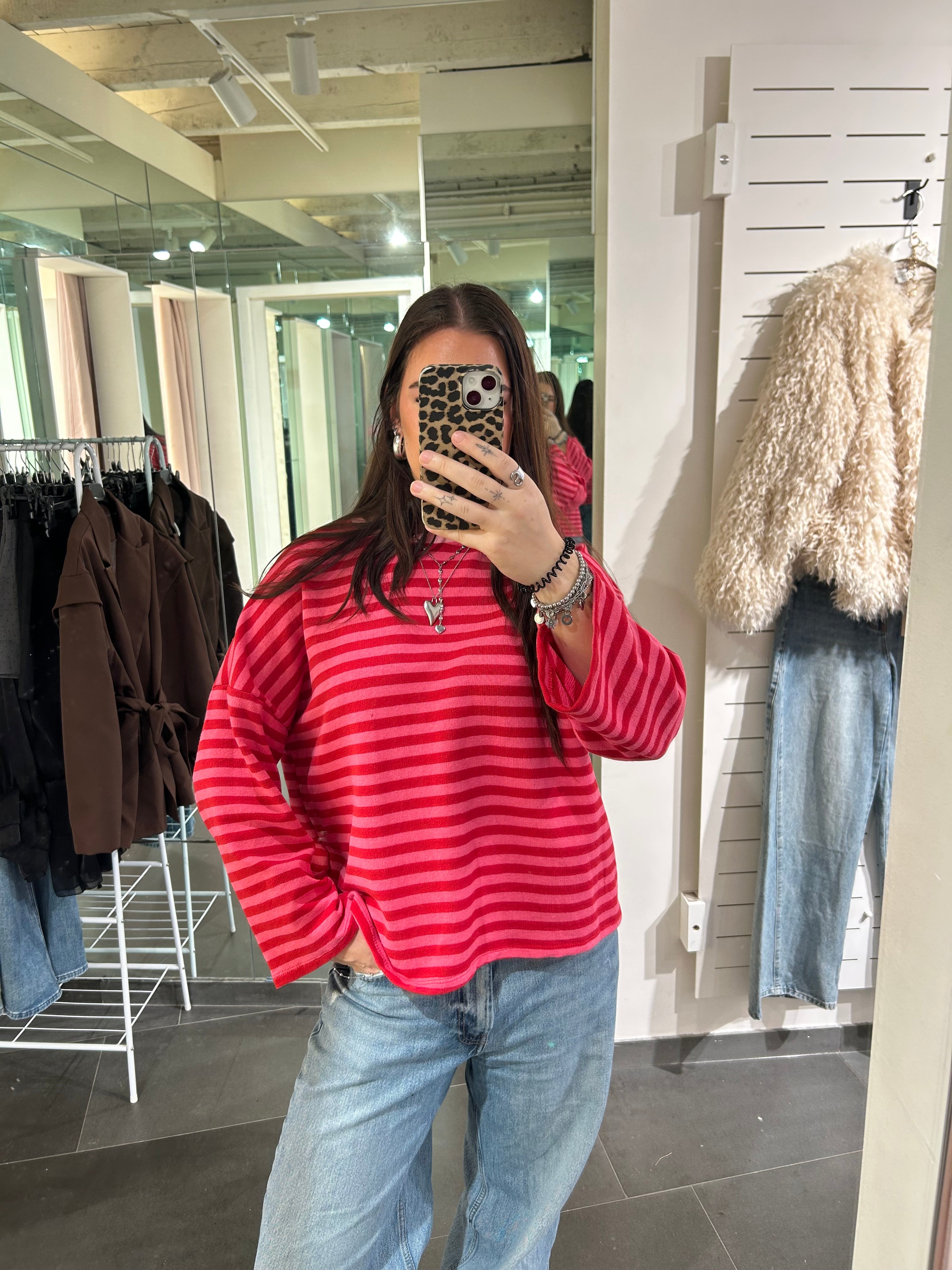 Longsleeve Striped Shirt Red/Pink