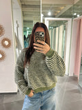 Striped Sweater White/Green