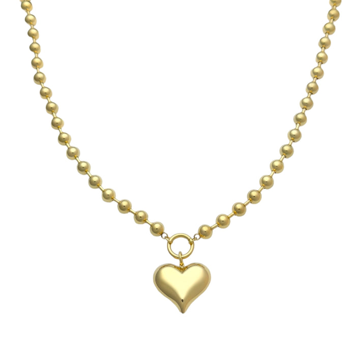 Ball Statement Heart Necklace