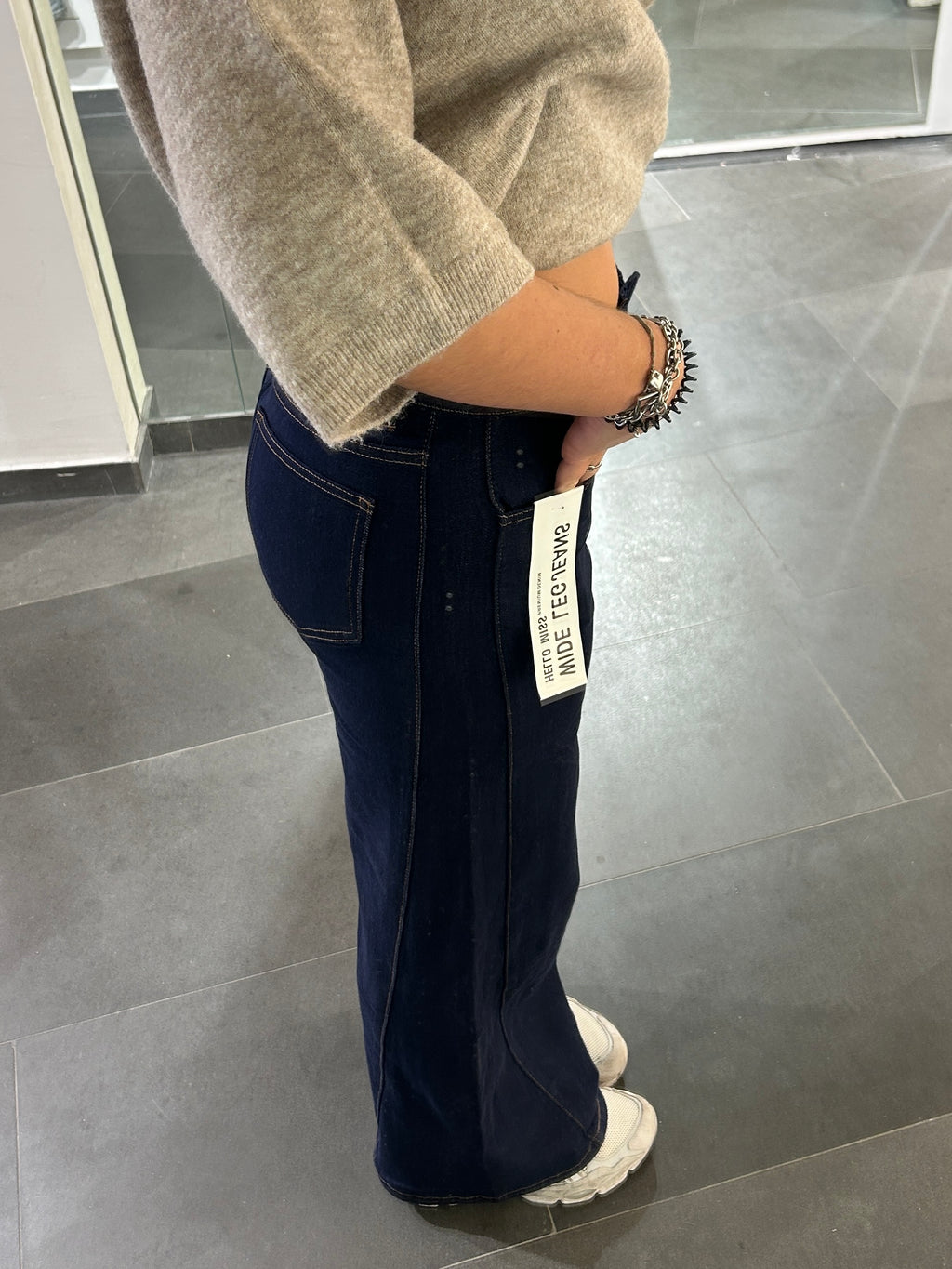 Wide Leg Jeans Dark Blue