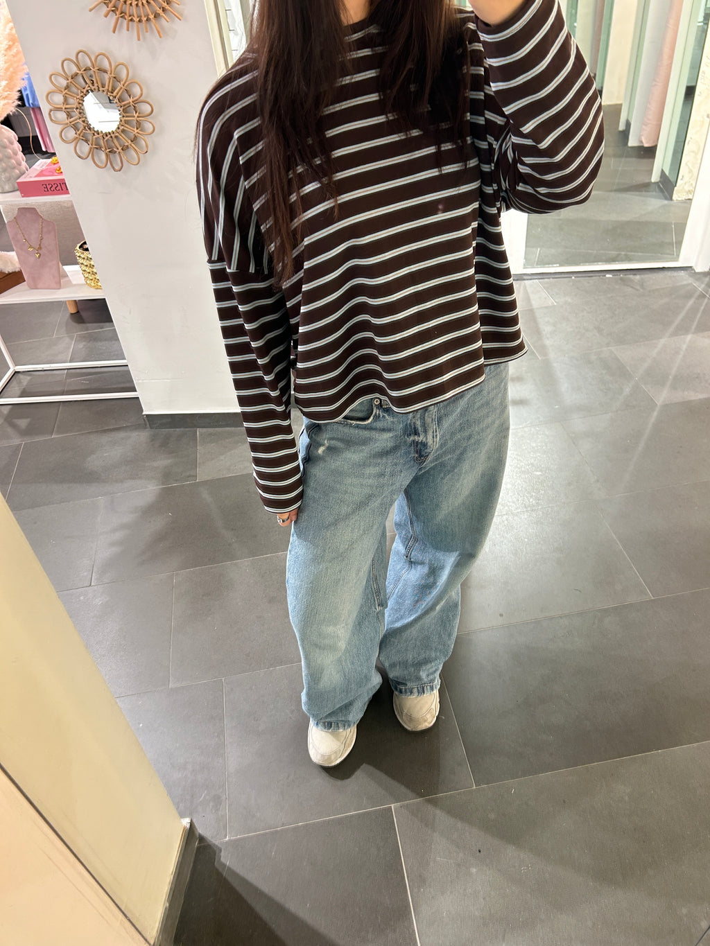 Longsleeve Striped Blue/Brown