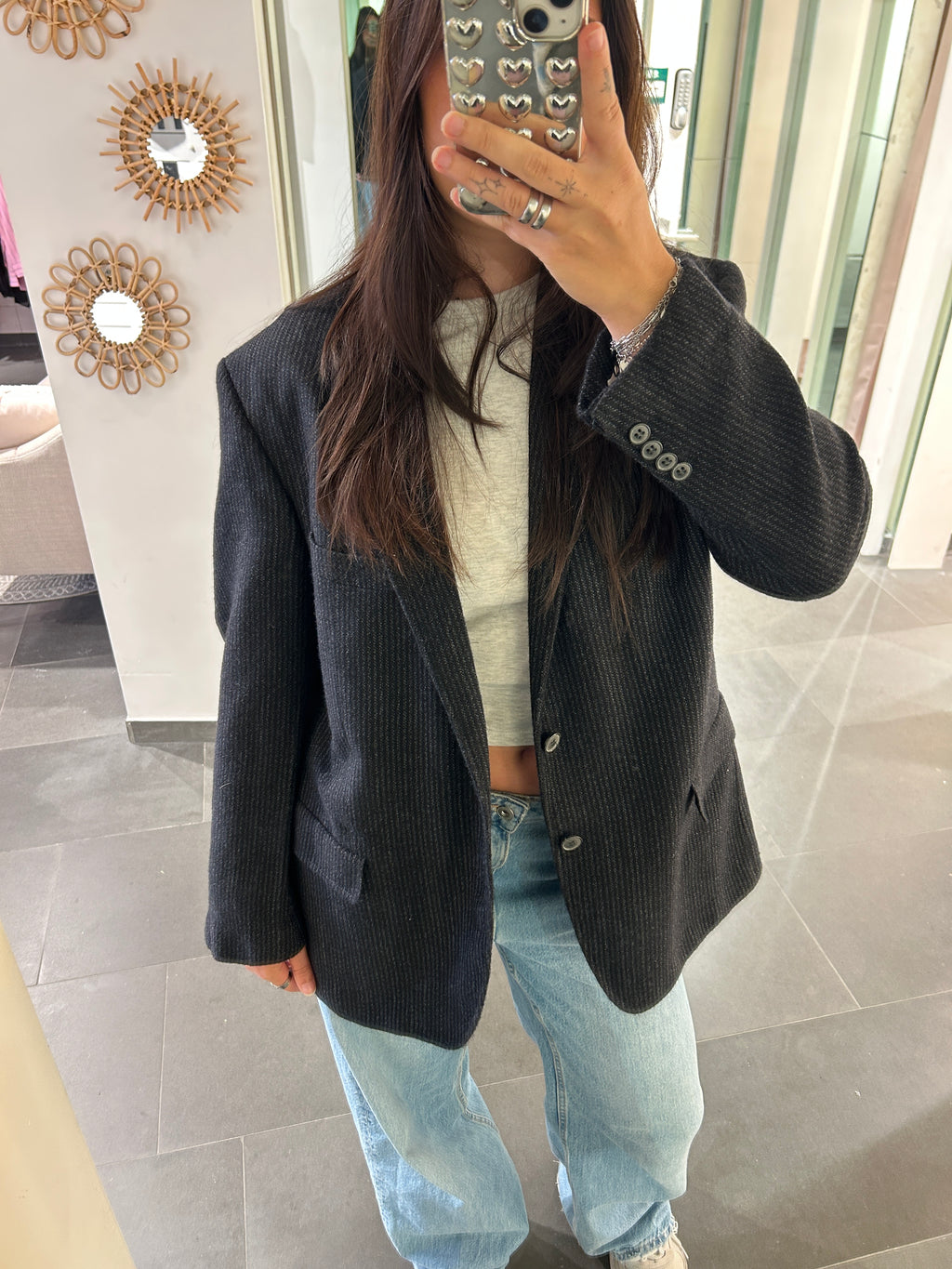 Vintage Blazer Black/Grey