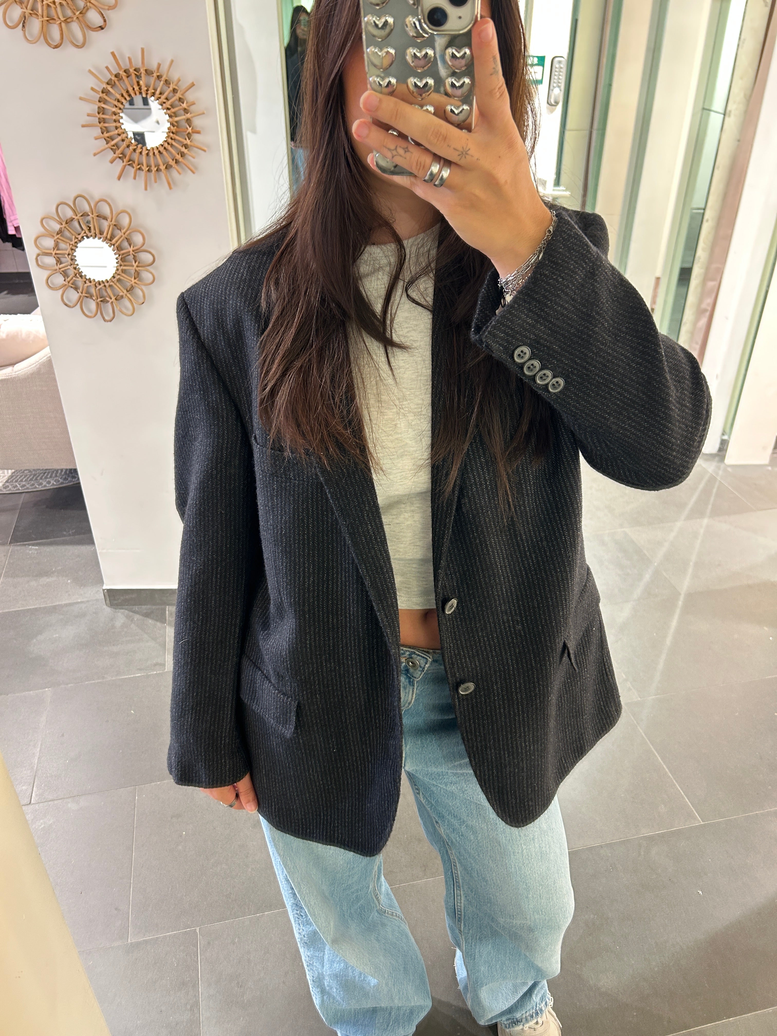 Vintage Blazer Black/Grey