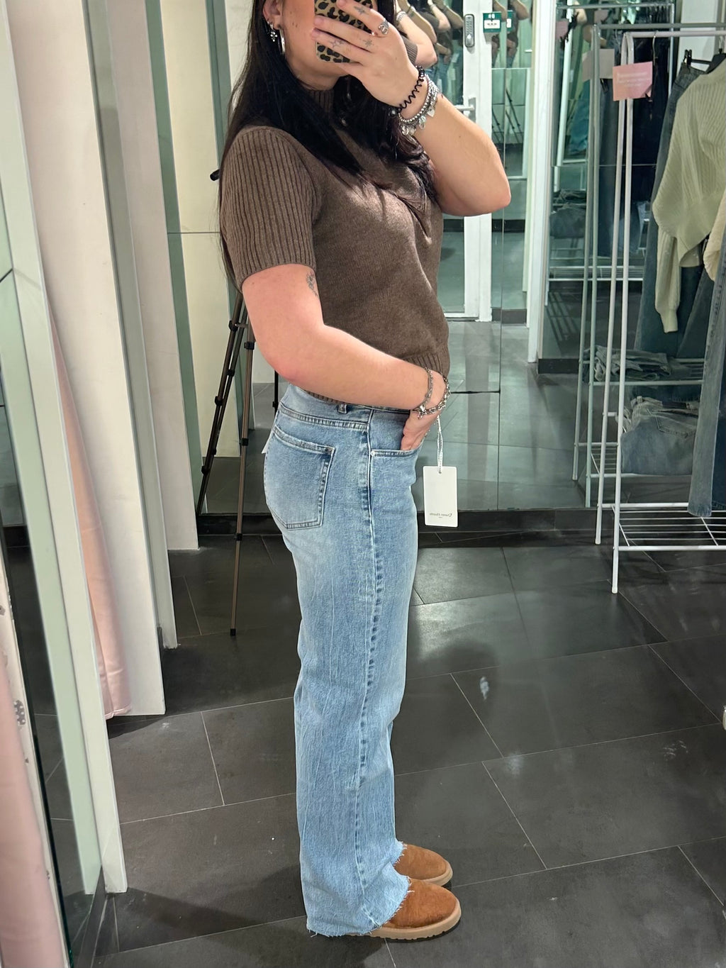 Wide Leg Mid Waist Tall Jeans