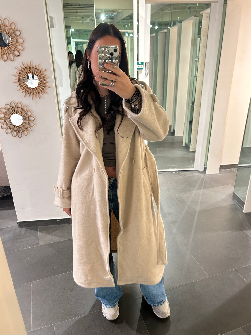 Fluffy Trenchcoat Beige