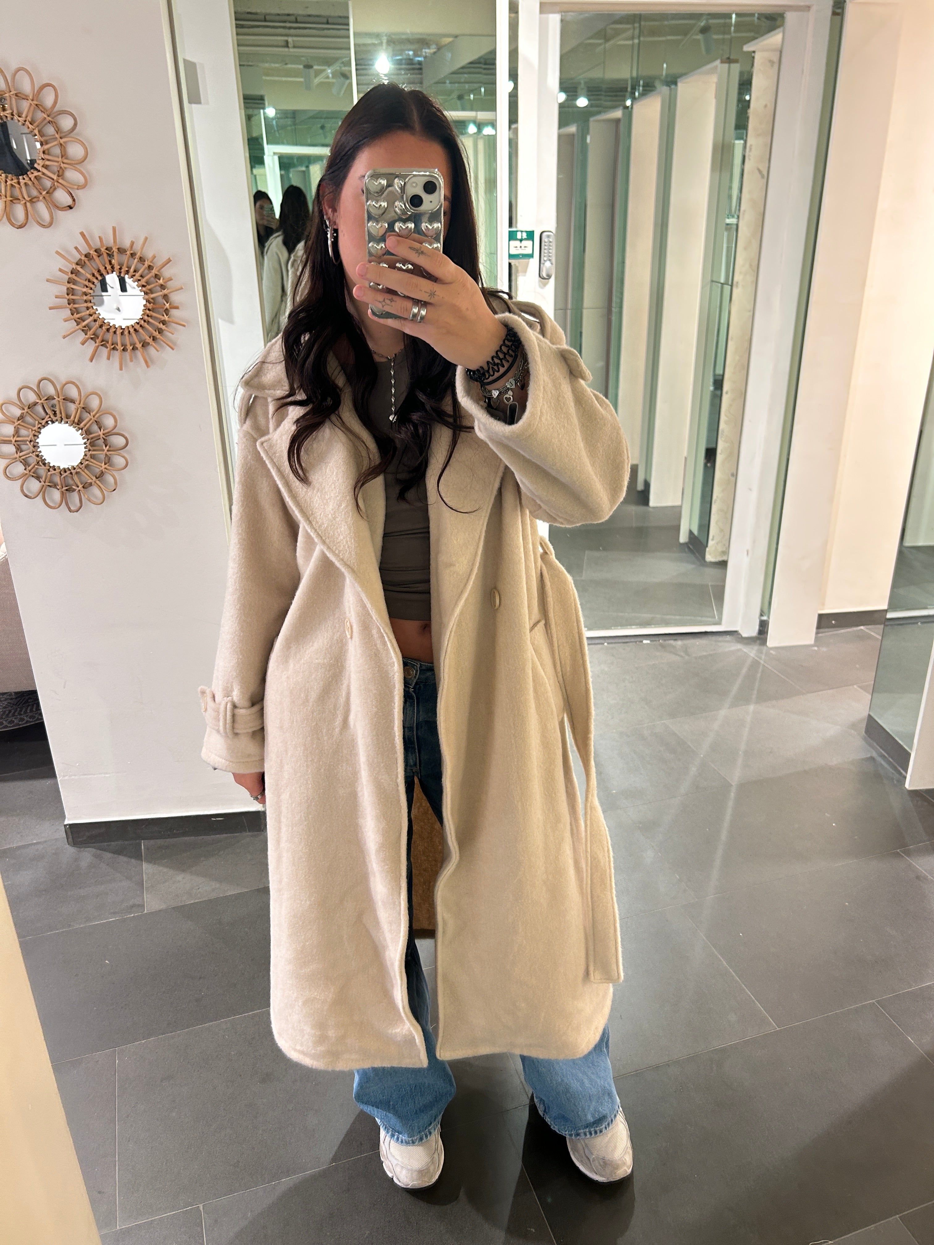 Fluffy Trenchcoat Beige