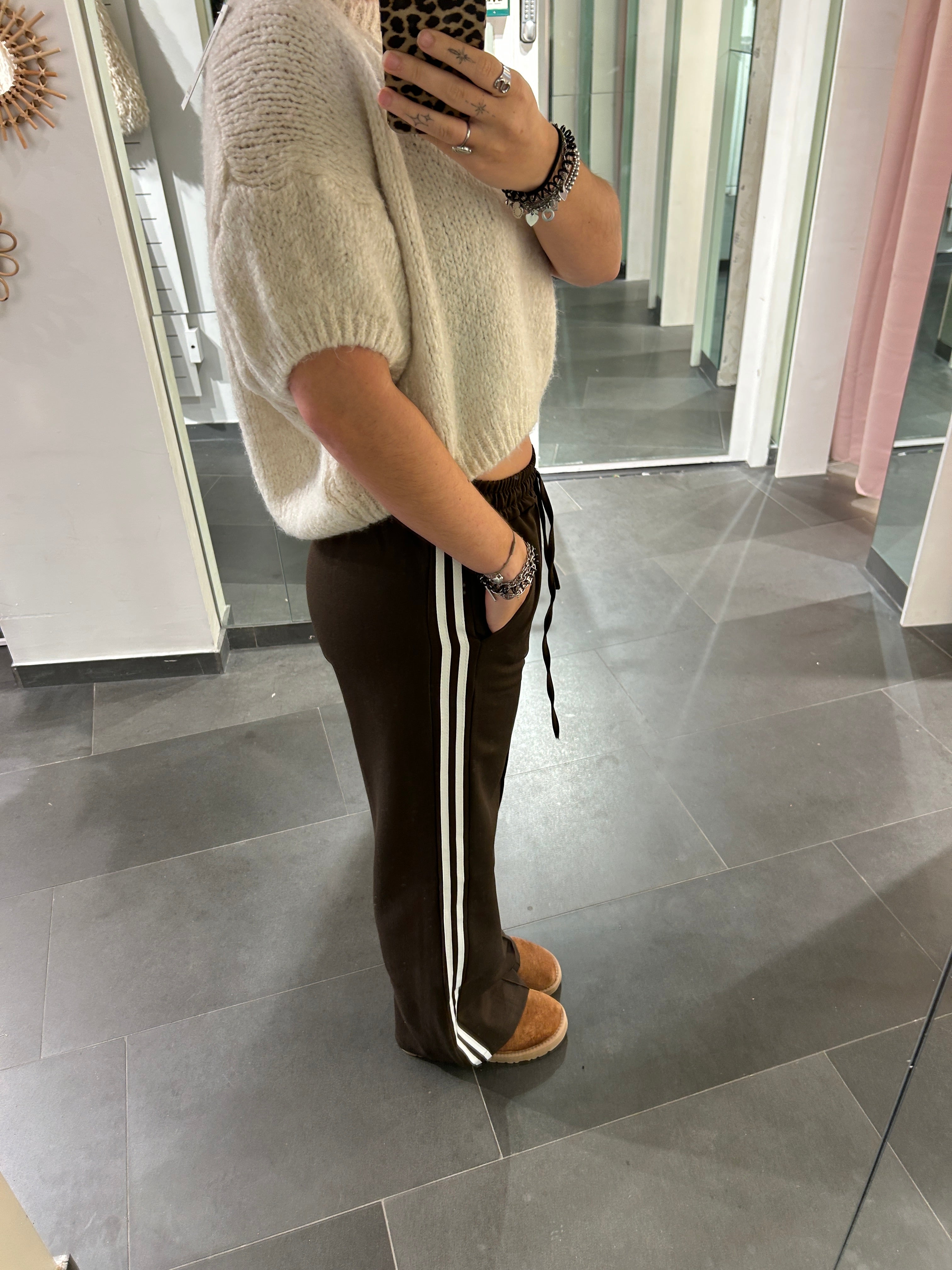 Striped Pants Brown