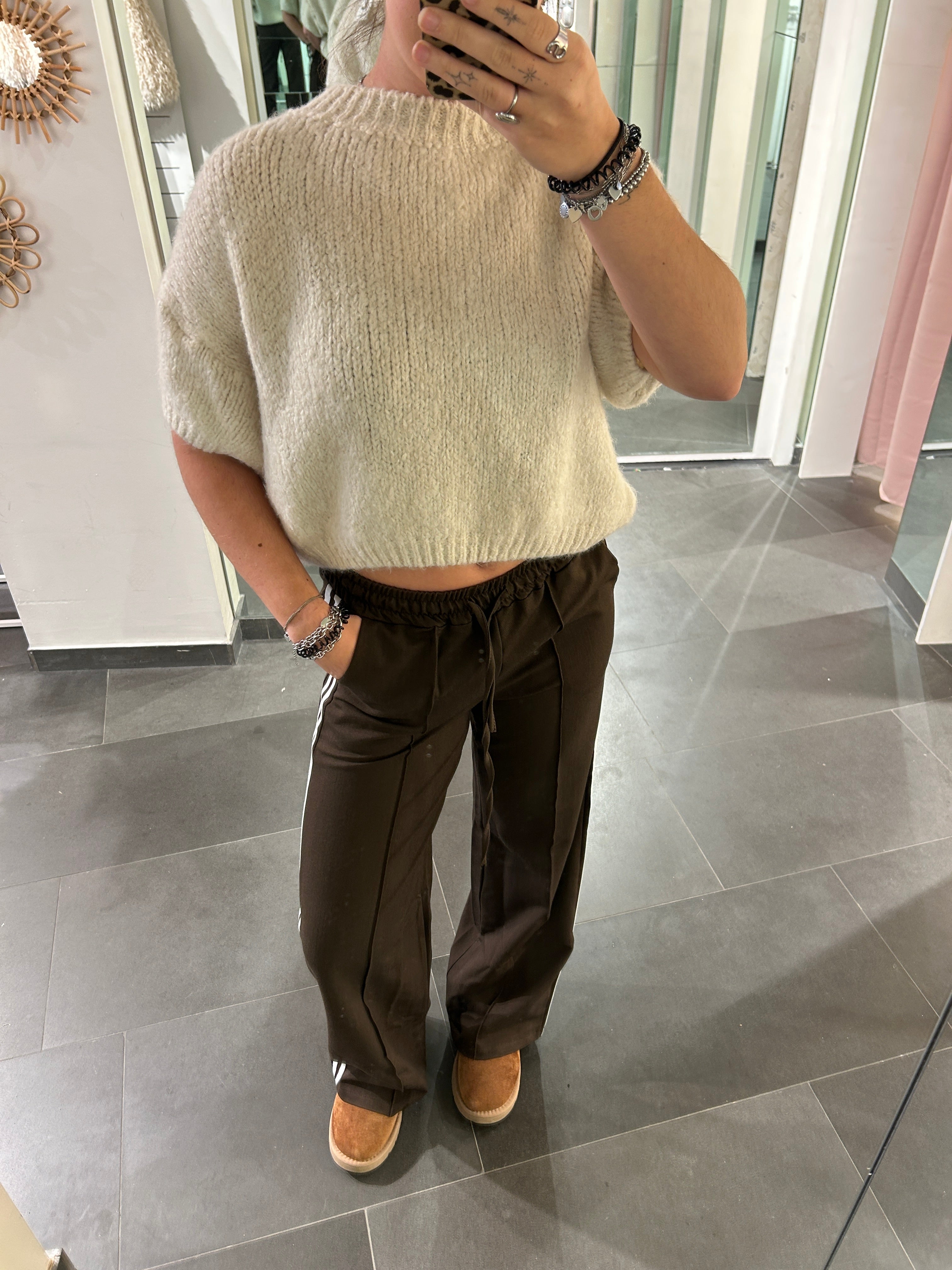 Striped Pants Brown