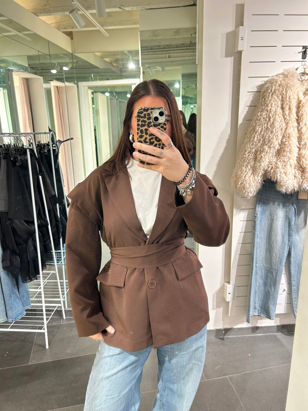 Snatched Blazer Brown