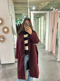 Long Trench Coat Burgundy