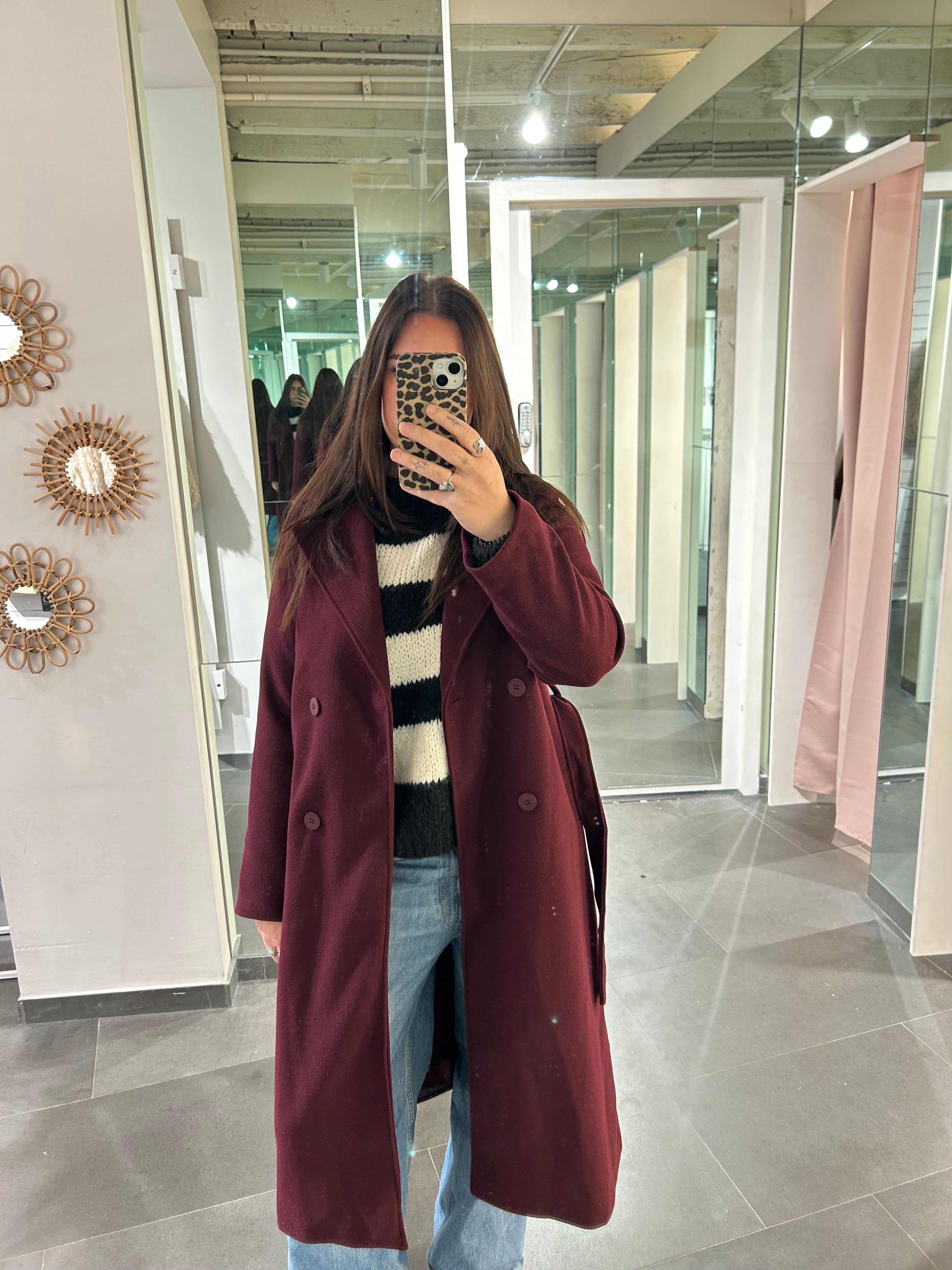 Long Trenchcoat Burgundy