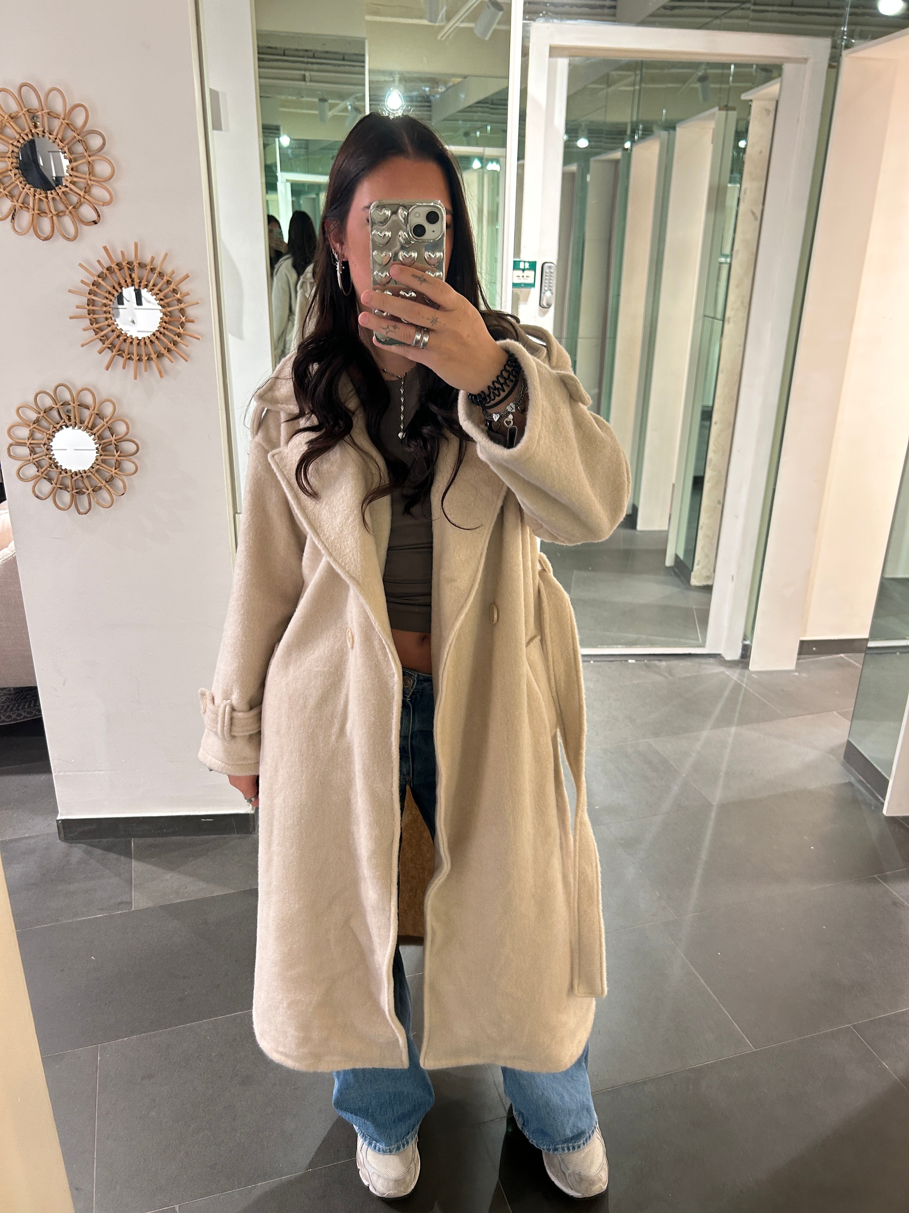 Fluffy Trenchcoat Beige