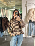 Longsleeve Striped Shirt Brown/Camel