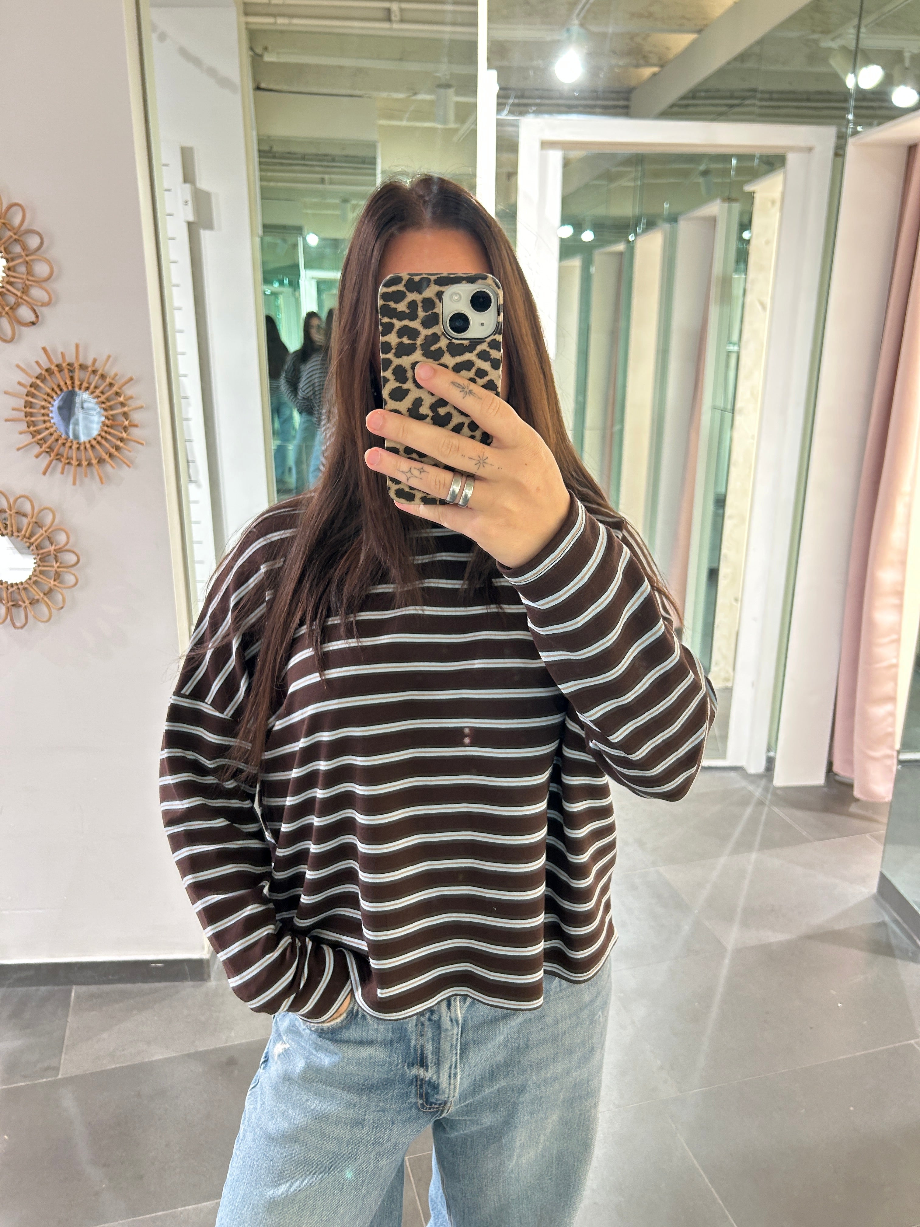 Longsleeve Striped Blue/Brown