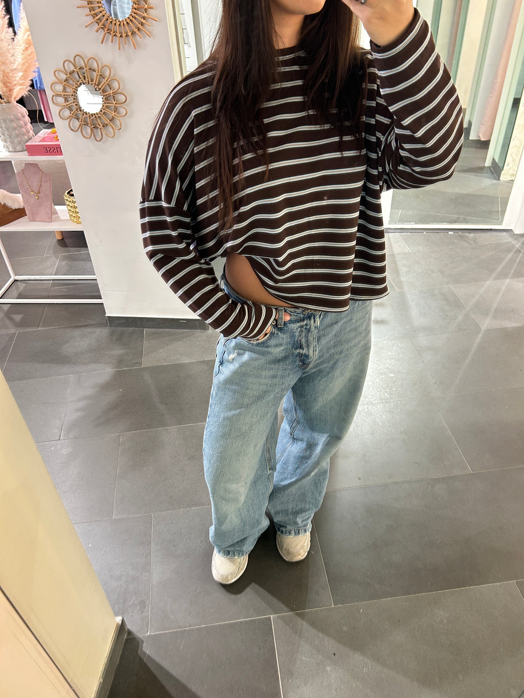 Longsleeve Striped Blue/Brown