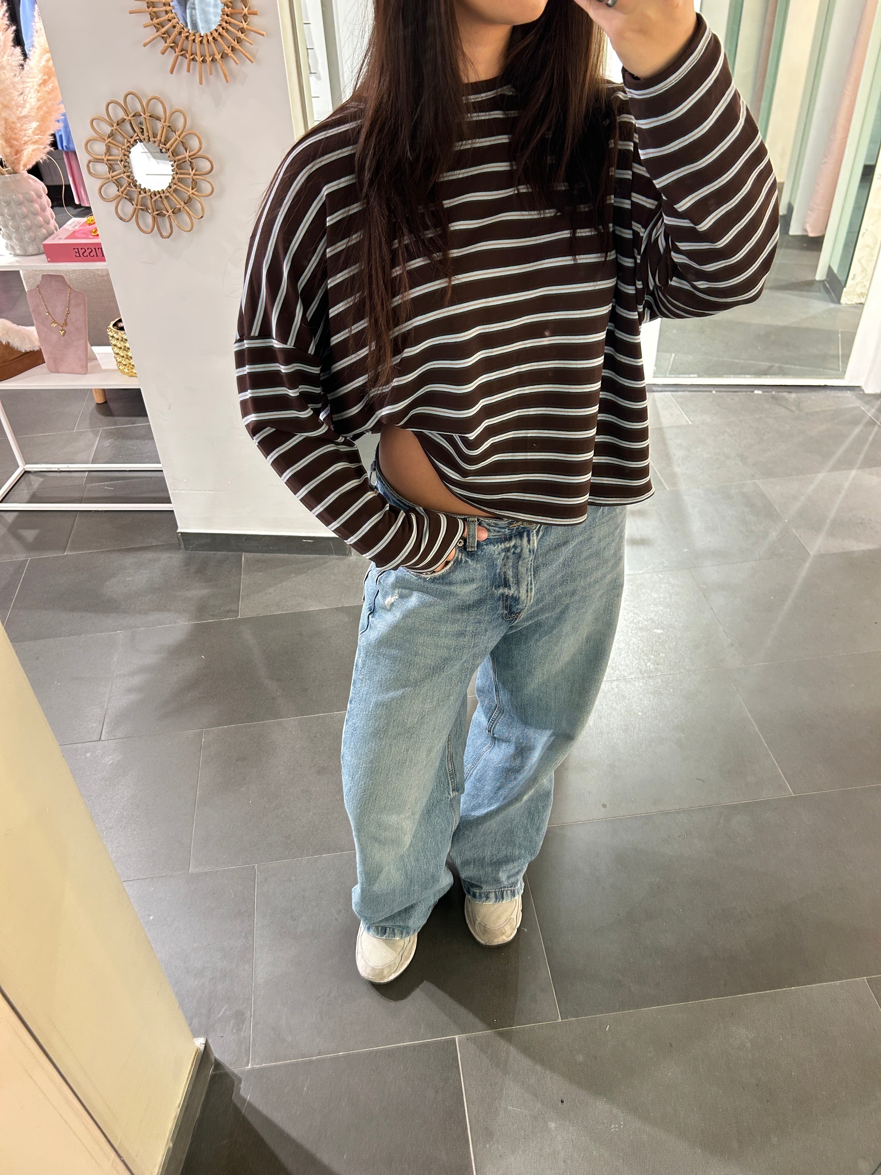 Longsleeve Striped Blue/Brown