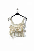 Ruffle Bow Top Yellow