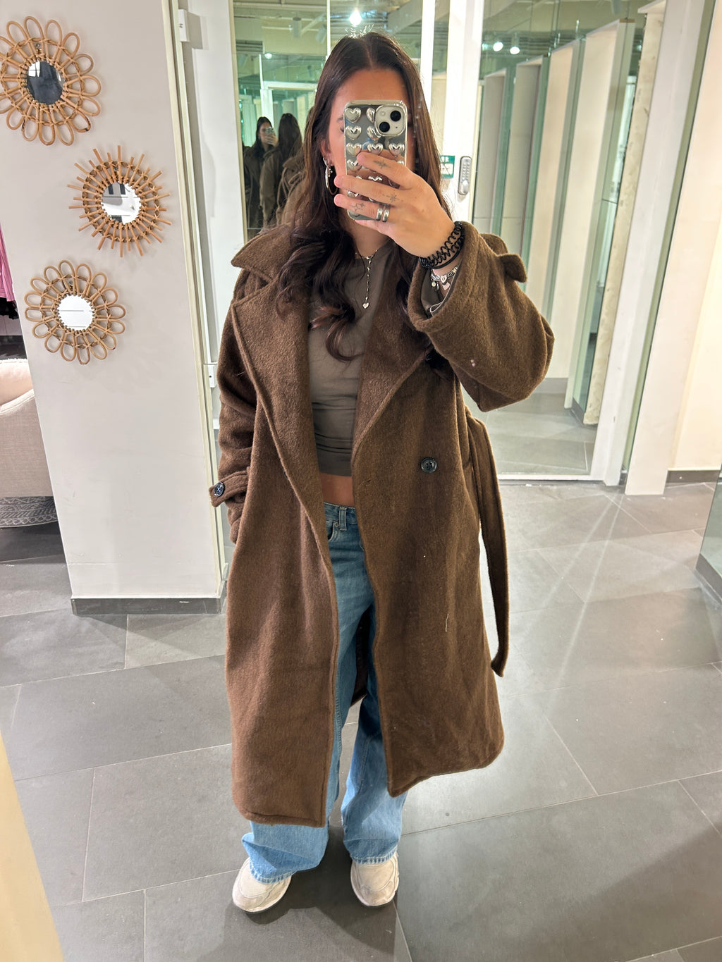 Fluffy Trenchcoat Brown