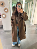 Fluffy Trenchcoat Brown