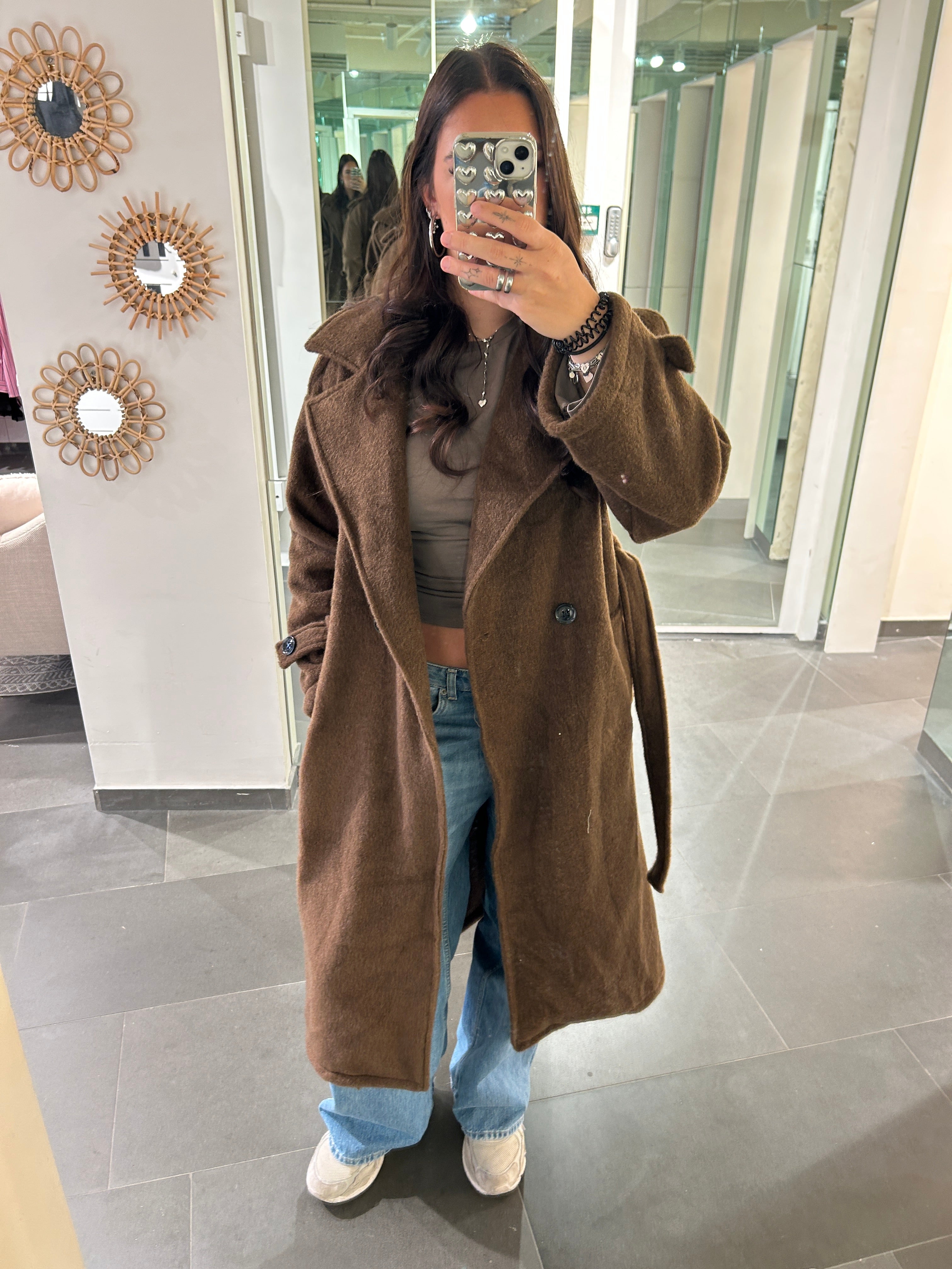 Fluffy Trenchcoat Brown