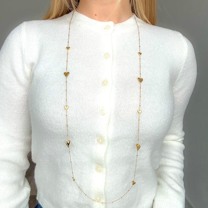 Hearts Long Necklace
