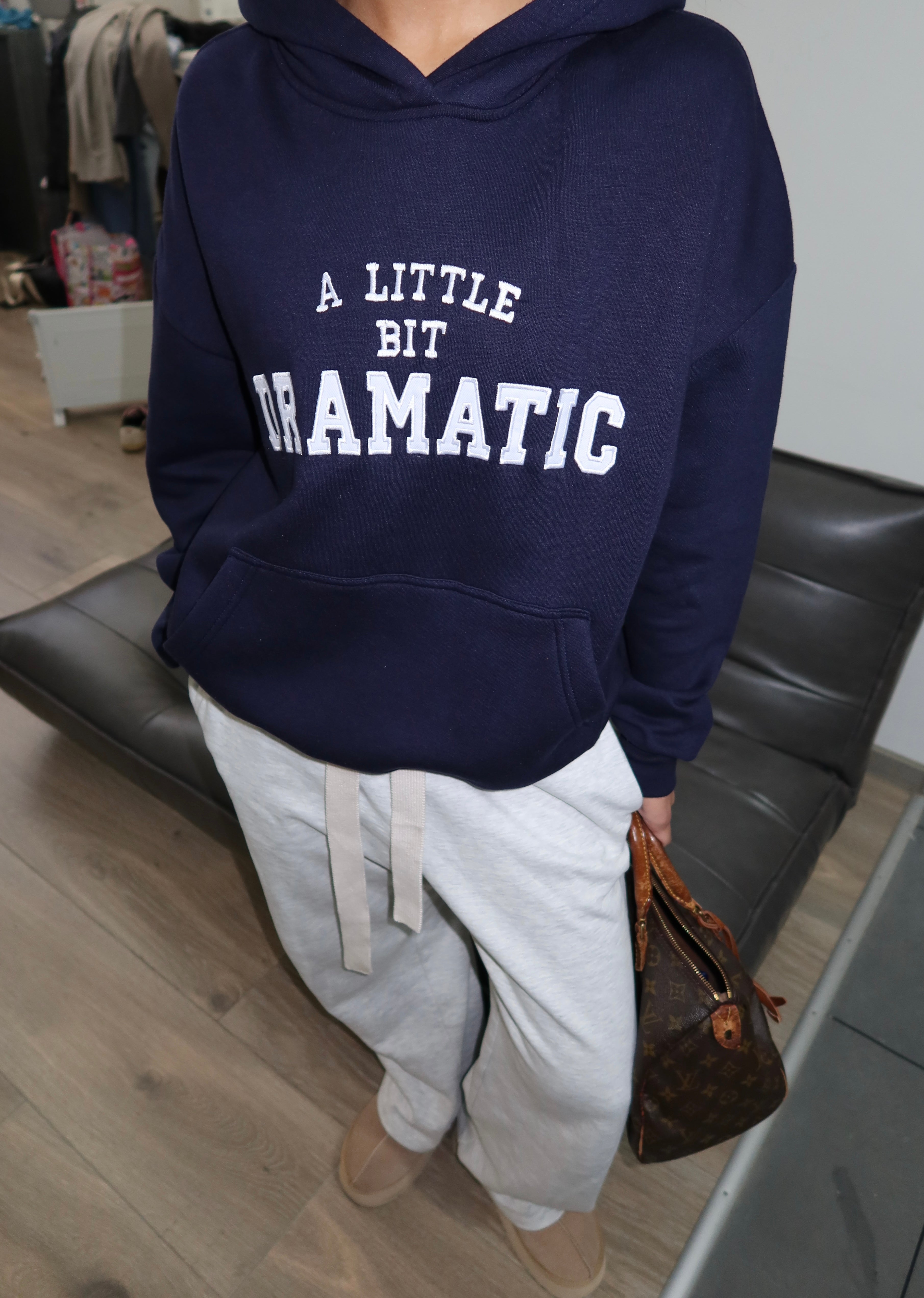 A Little Dramatic Hoodie Navy - My Favourites